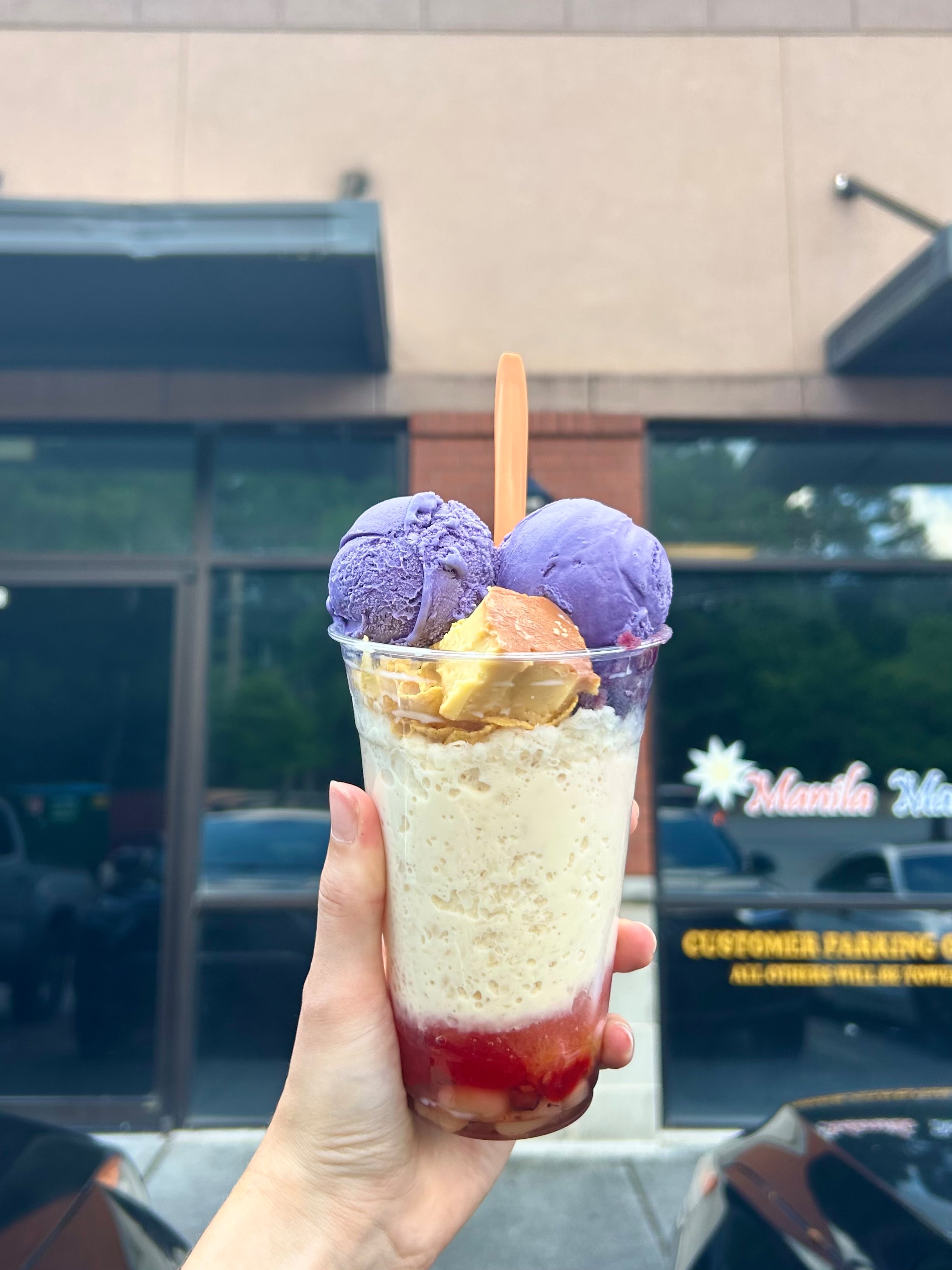 Order the halo-halo from Manila Mart, a grocery store in Doraville, on those hot summer days. (Olivia Wakim/AJC)
