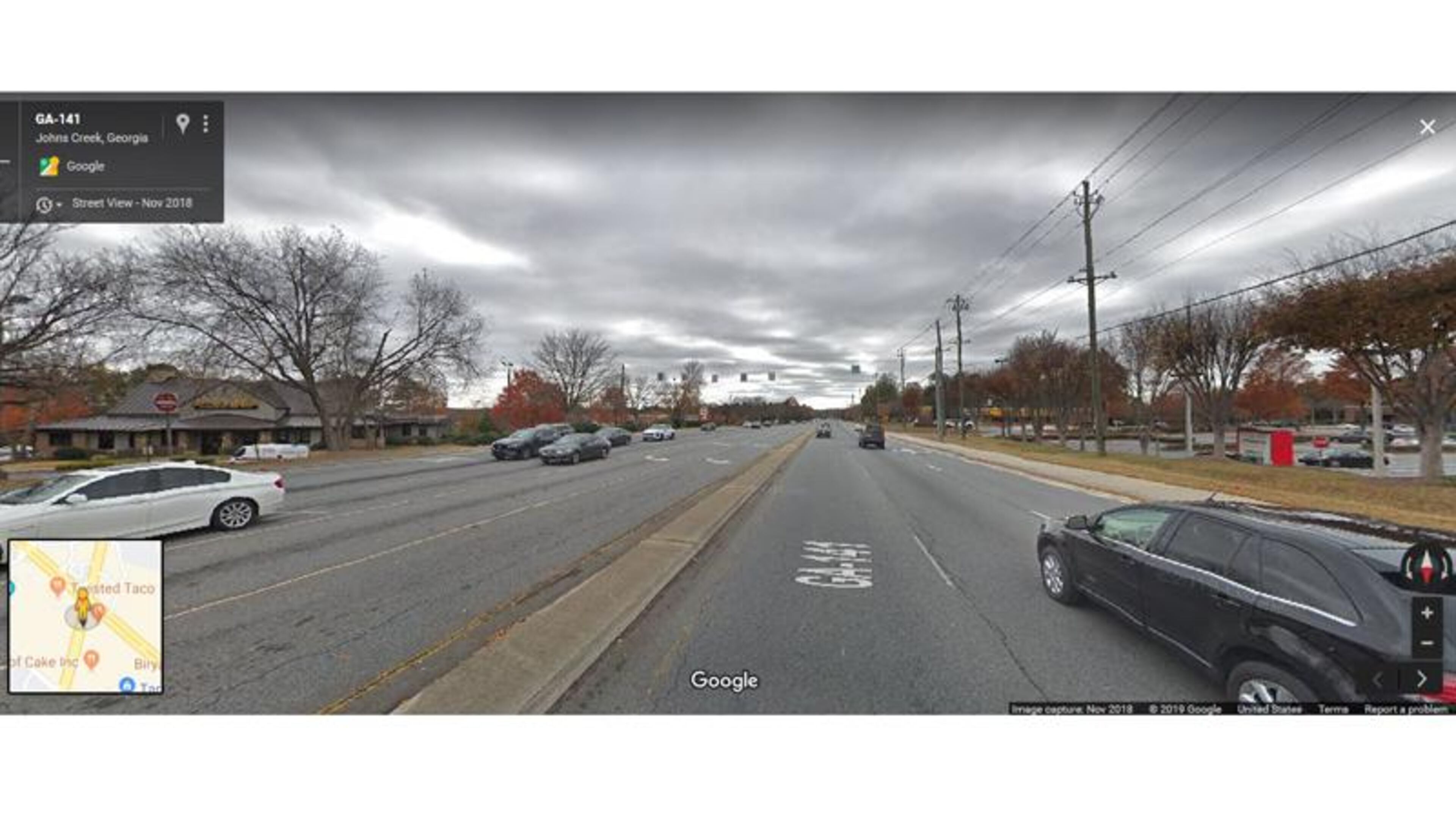 Nightly lane closures will “roll” up Medlock Bridge Road from the Gwinnett to Forsyth county lines as crews resurface about 5.5 miles of the street in Johns Creek. GOOGLE MAPS
