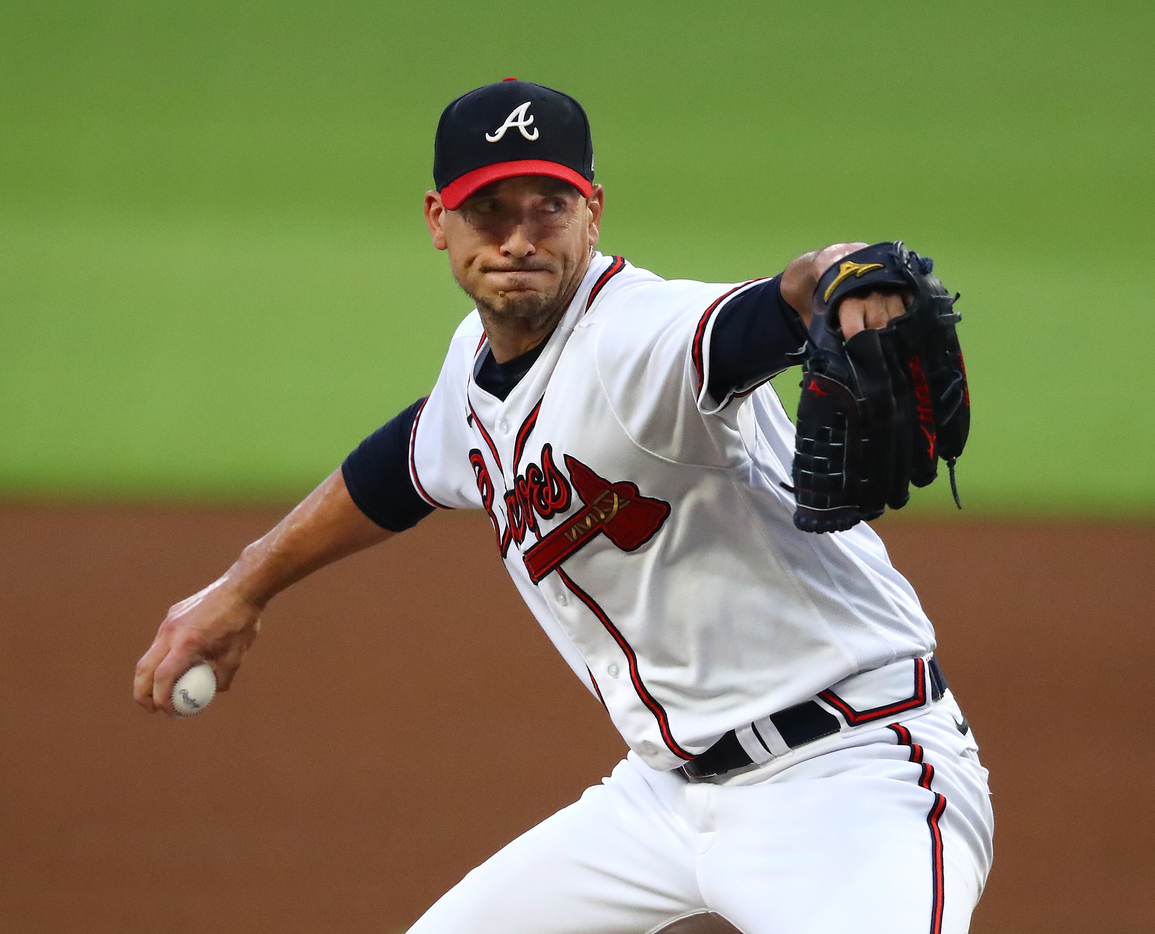 Braves starting pitcher Charlie Morton delivers against the Washington Nationals during the first inning in a MLB baseball game on Tuesday, Sept. 20, 2022, in Atlanta. “Curtis Compton / Curtis Compton@ajc.com
