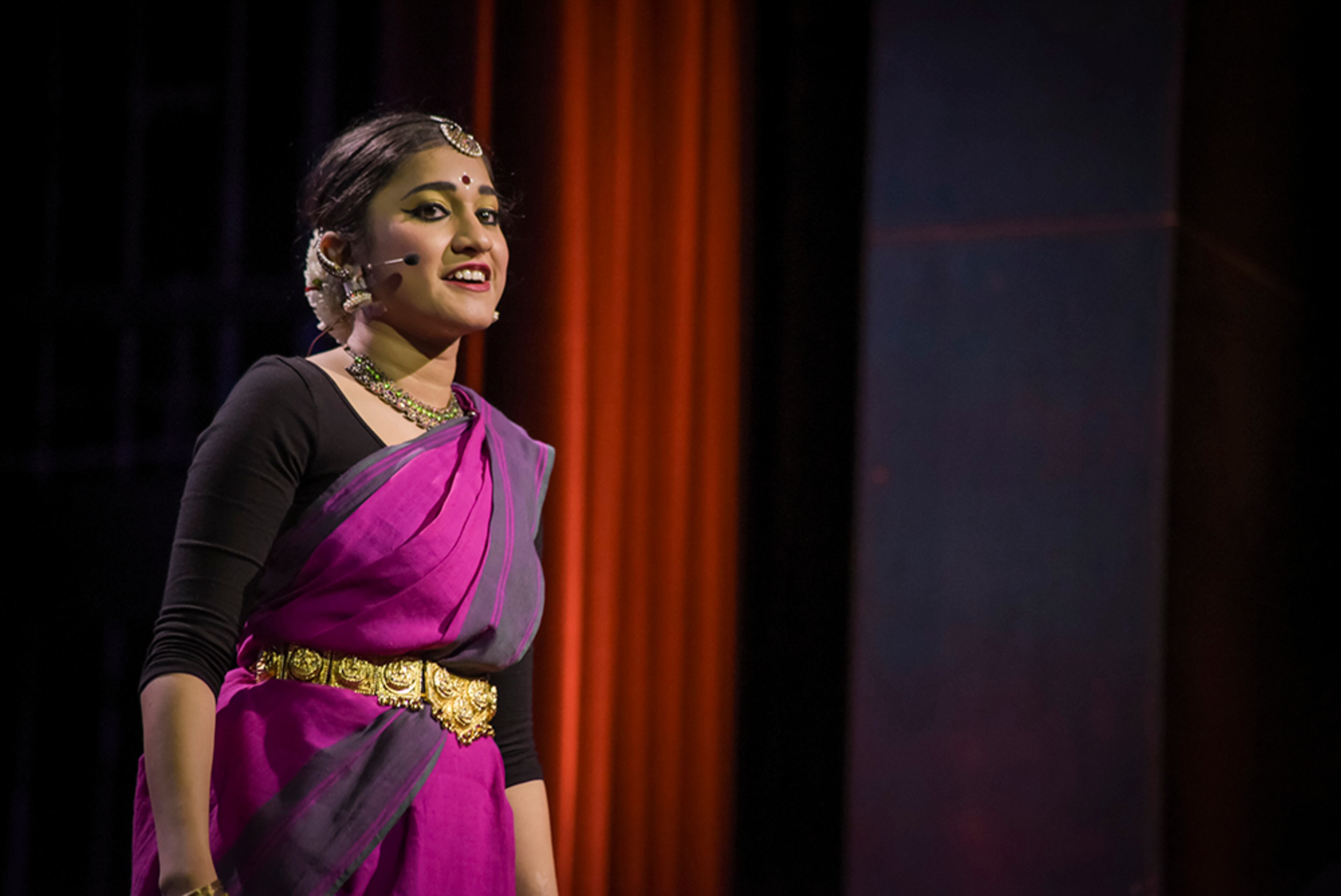 YAMI JOSHI(Organizational Development Specialist): Joshi spoke about her love of dance and performed for TED@UPS with Pulse, her Indian classical dance group. (Photo: Mark Tioxon/TED)