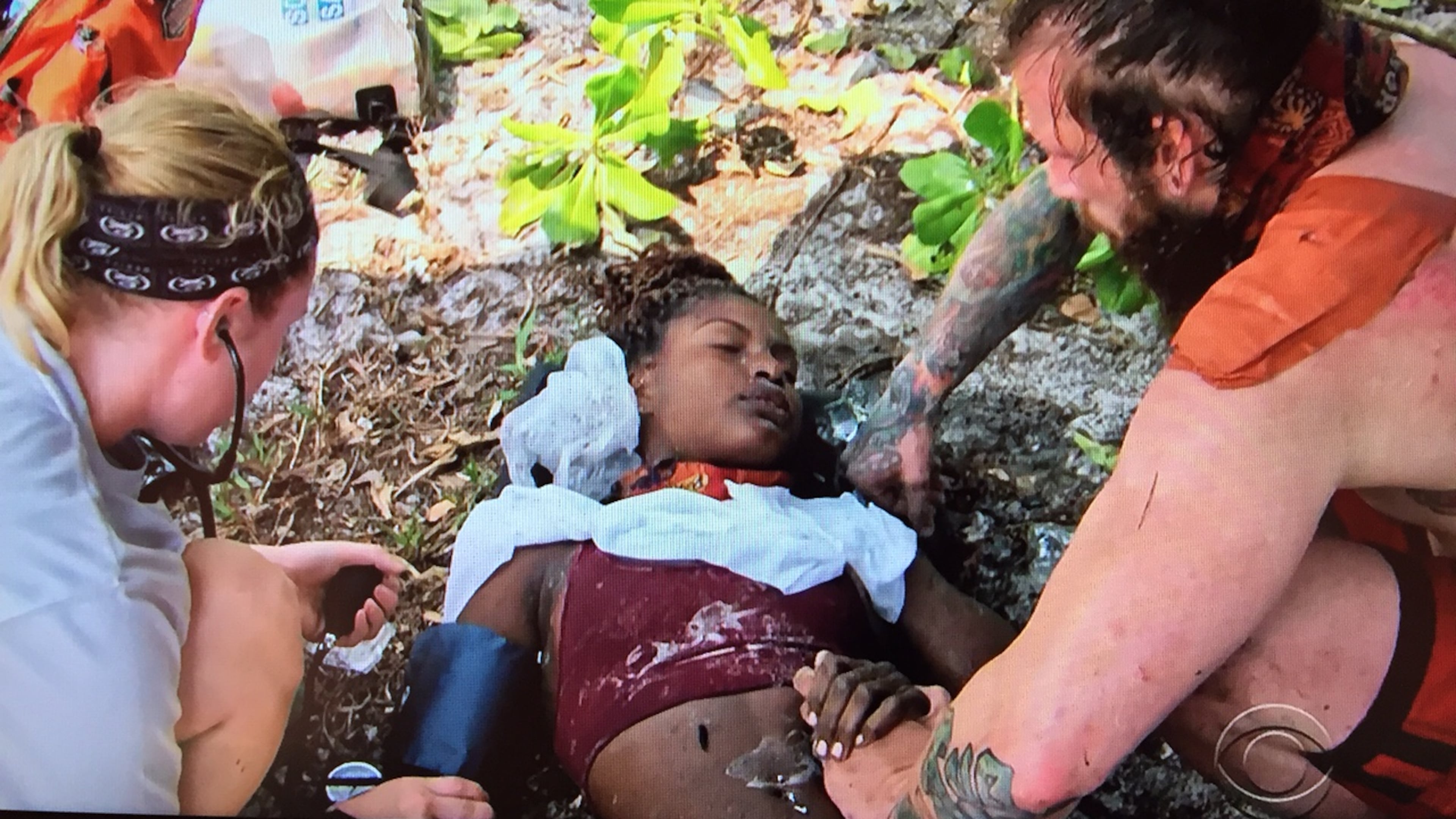 Cydney Gillon was almost evacuated for heat exhaustion in the fourth episode of "Survivor." CREDIT: CBS