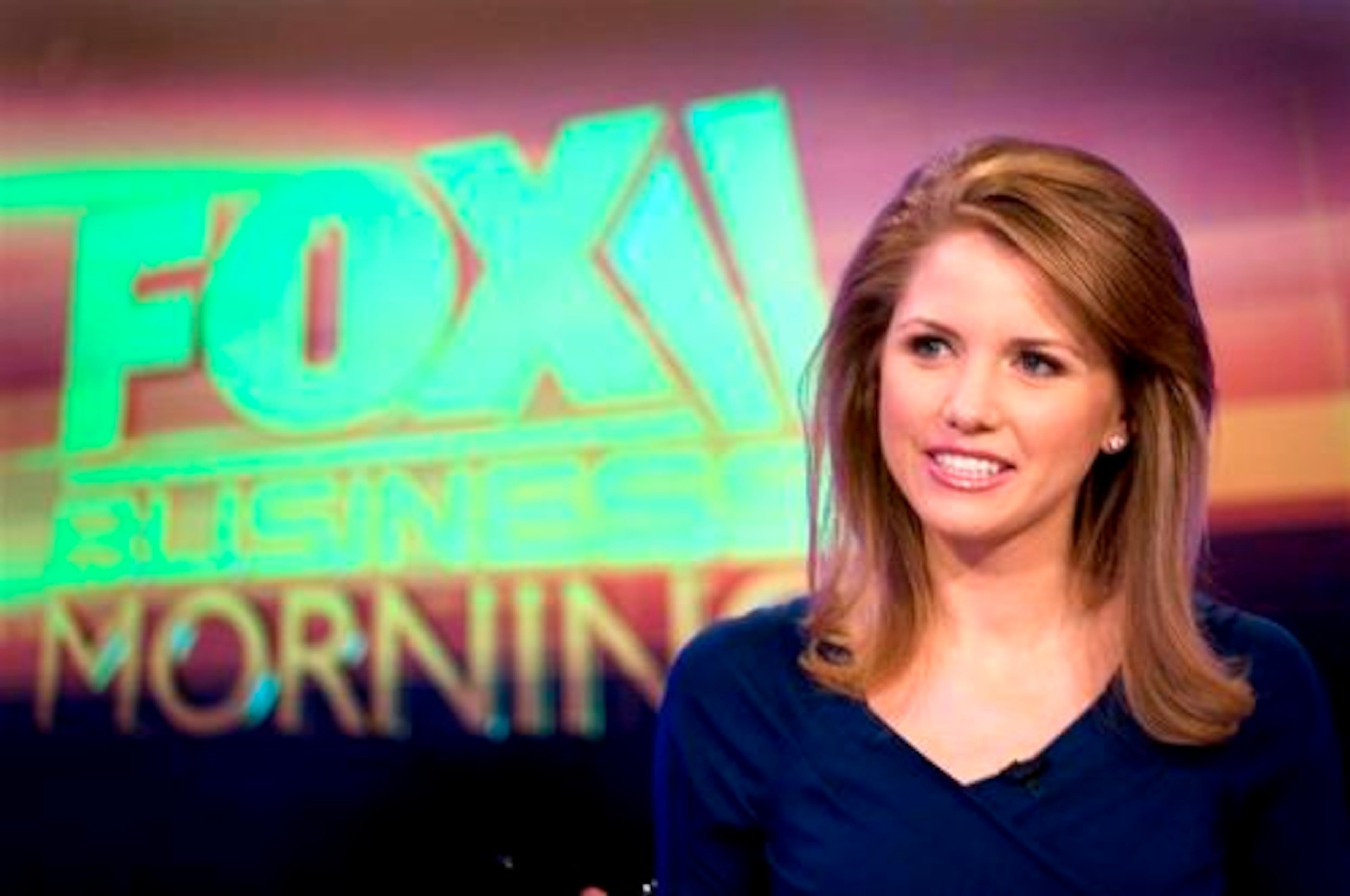 Fox Business Morning co-anchor Jenna Lee delivers financial news on Monday, Oct. 15, 2007 in New York. Two years in the making, Fox Business Channel will challenge General Electric Co.'s highly profitable CNBC network as it seeks to redefine business news for average Americans faced with increasingly complex decisions about their financial futures.