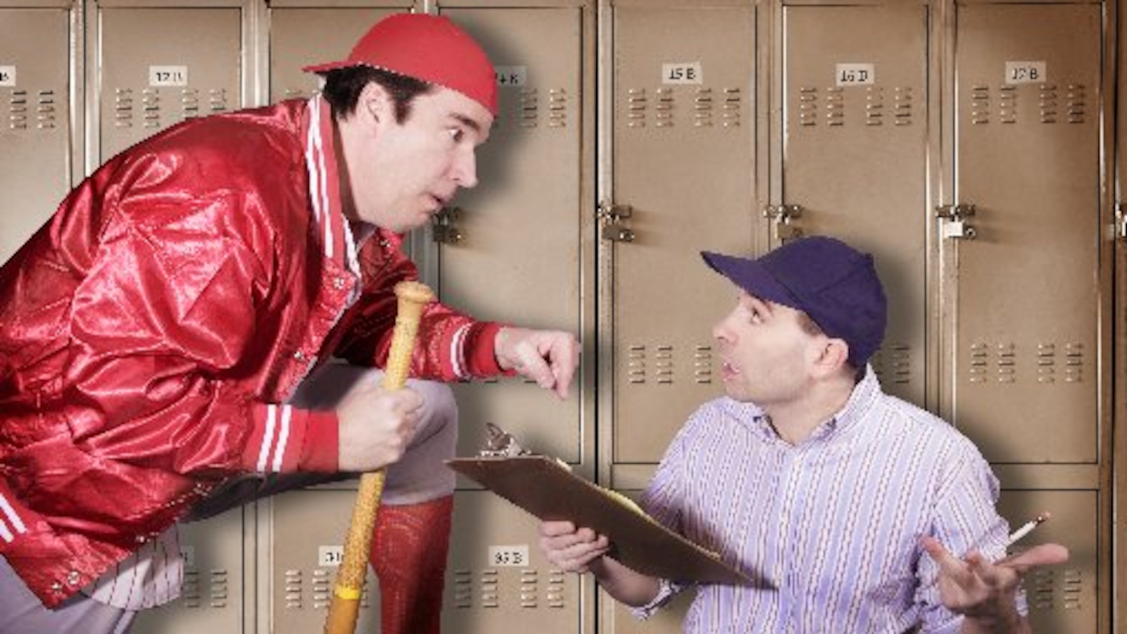 Robin Bloodworth (left) and Vince Pisani in “Rounding Third,” opening March 20 at Stage Door Players. CONTRIBUTED BY R. TODD FLEEMAN