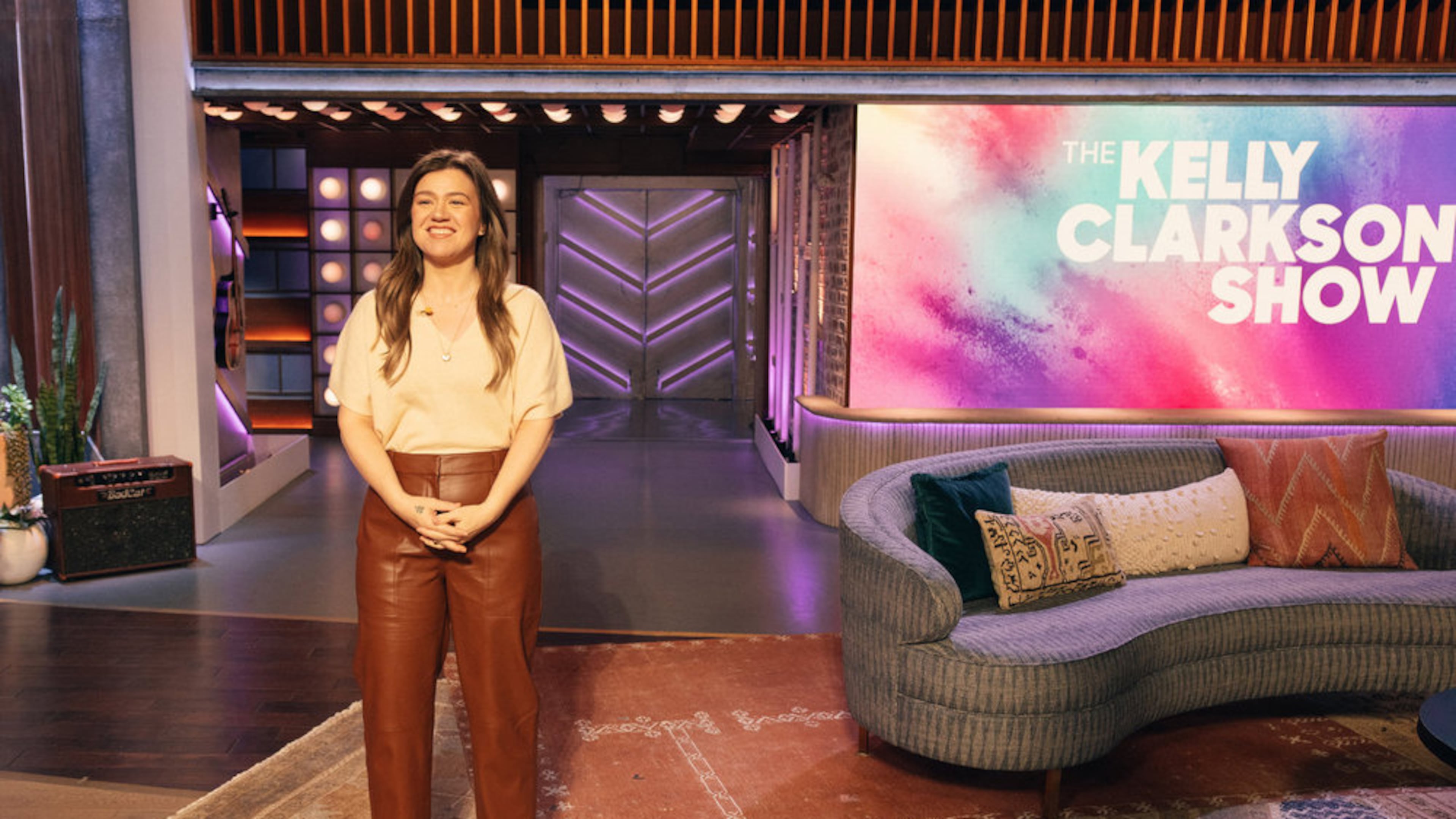 Kelly Clarkson — pictured during the Friday, May 15, 2026, episode of "The Kelly Clarkson Show" — has decided to leave her show after seven seasons. (Courtesy of Weiss Eubanks/NBCUniversal)