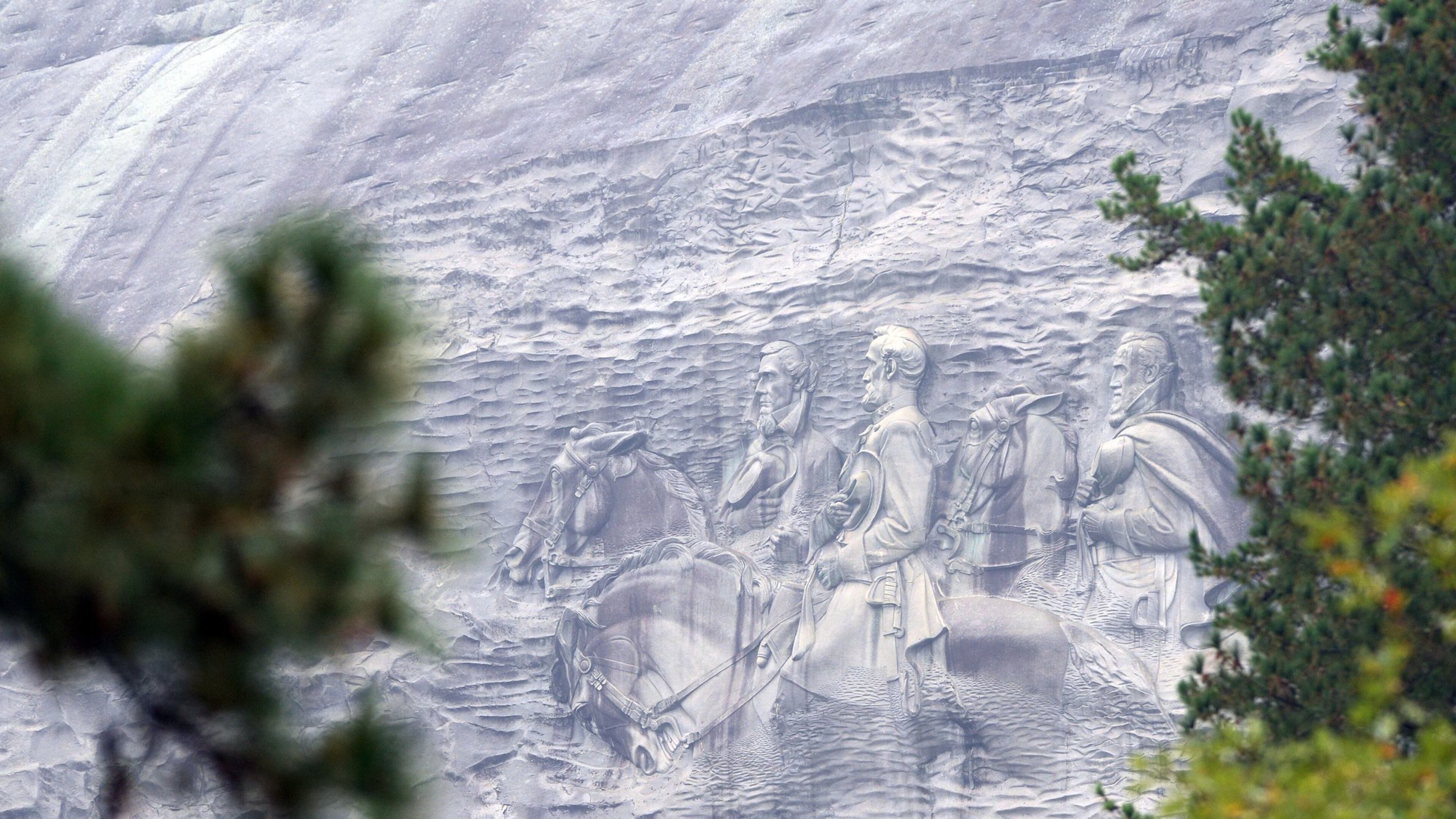 The controversy over Confederate history is attracting known white supremacists to a rally planned at Stone Mountain Park in April 2016. KENT D. JOHNSON/KDJOHNSON@AJC.COM