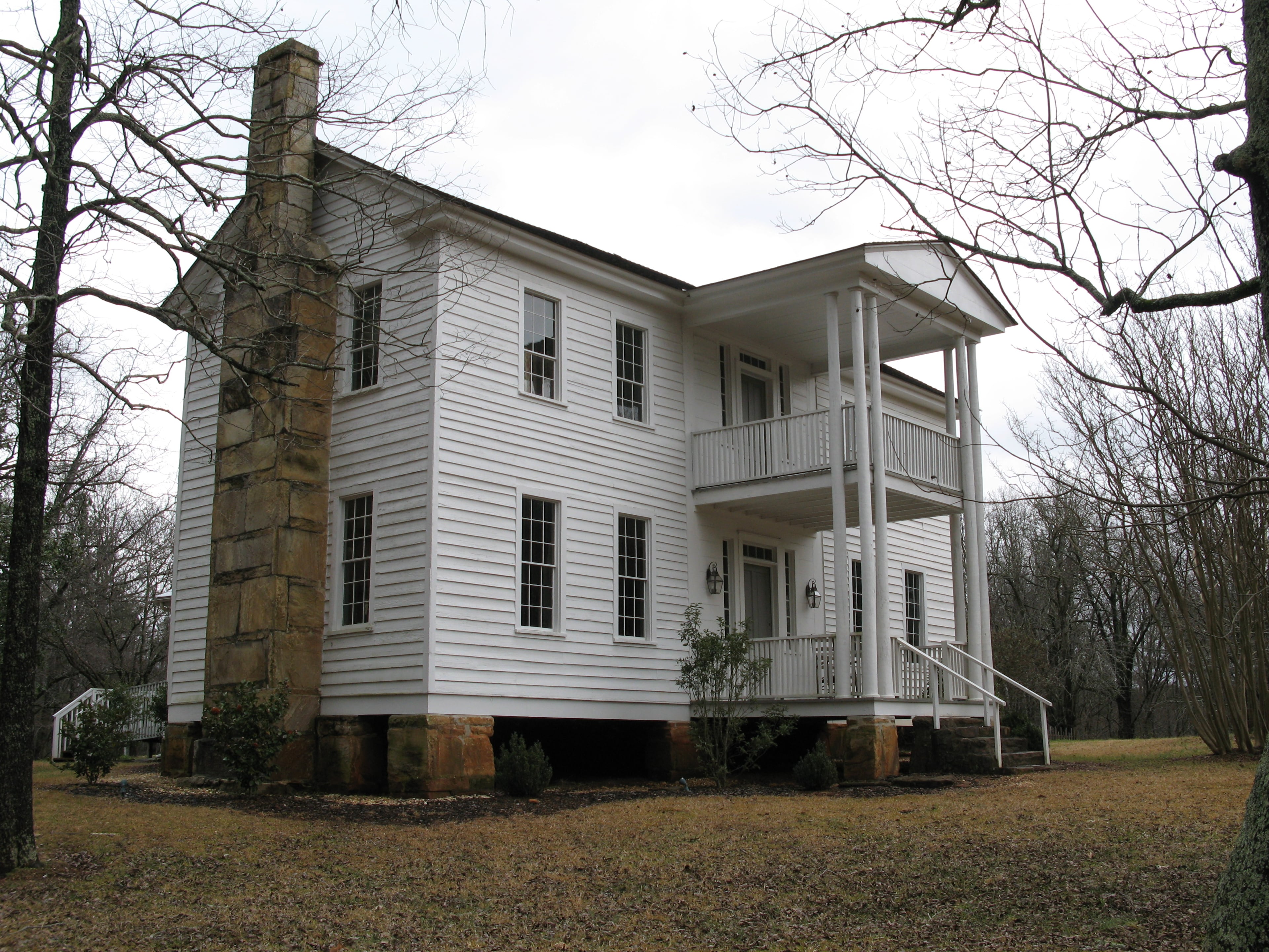 The Elisha Winn House, see here in 2010, was also the site of the county's first courthouse and election. Today it's surrounded by a golfing community. The Gwinnett Historical Society manages the house and hosts a fundraiser each year to keep their restoration efforts going. (Gwinnett Historical Society)