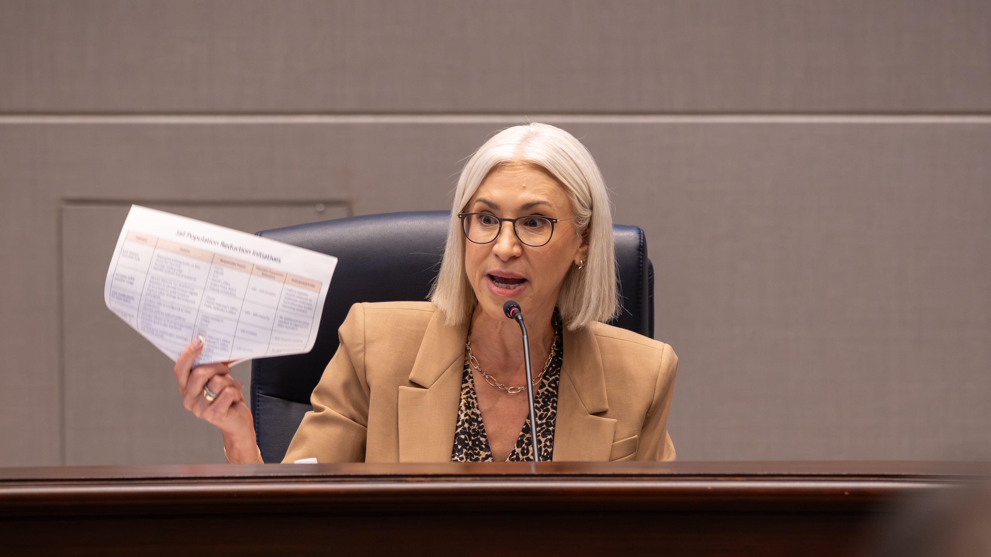 Fulton County Commissioner Dana Barrett said an unusually high number of land packages led to a delay in certifying the 2026 tax digest. Officials are asking a judge to grant a temporary collection order so they can pay bills, including employees' salaries. (Ben Hendren for the AJC)