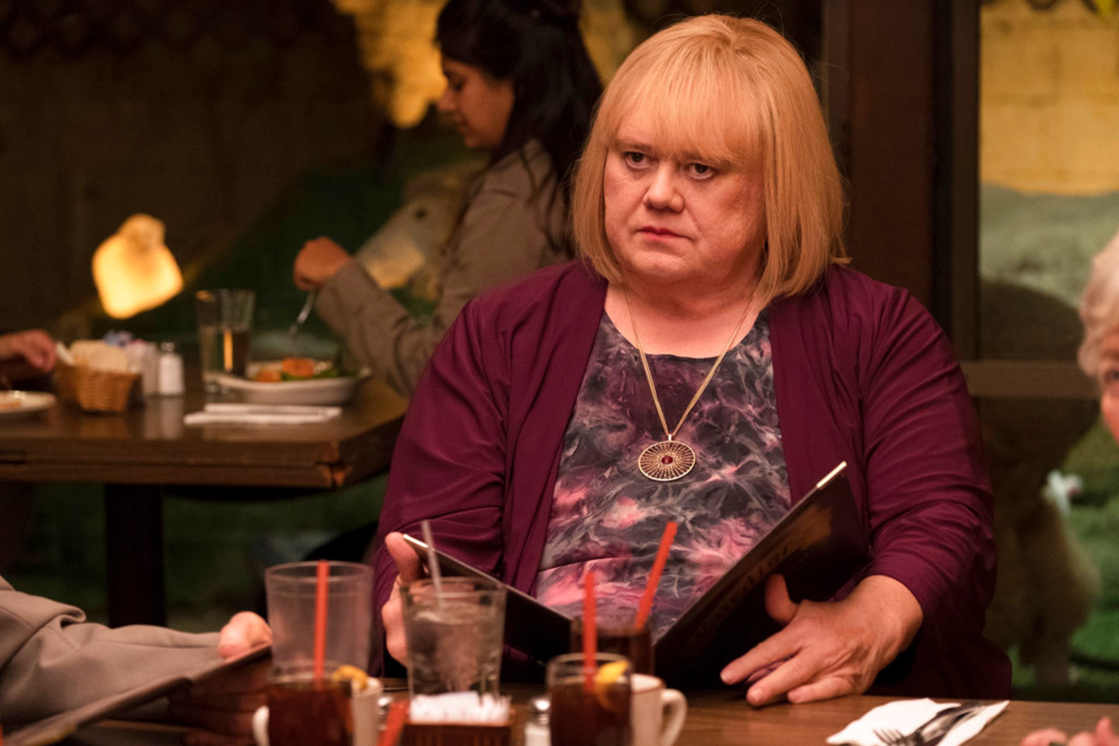 This image released by FX shows Louie Anderson in a scene from "Baskets." Anderson was nominated Thursday for an Emmy for outstanding supporting actor in a comedy series. The 70th Emmy Awards will be held on Monday, Sept. 17. (Colleen Hayes/FX via AP)