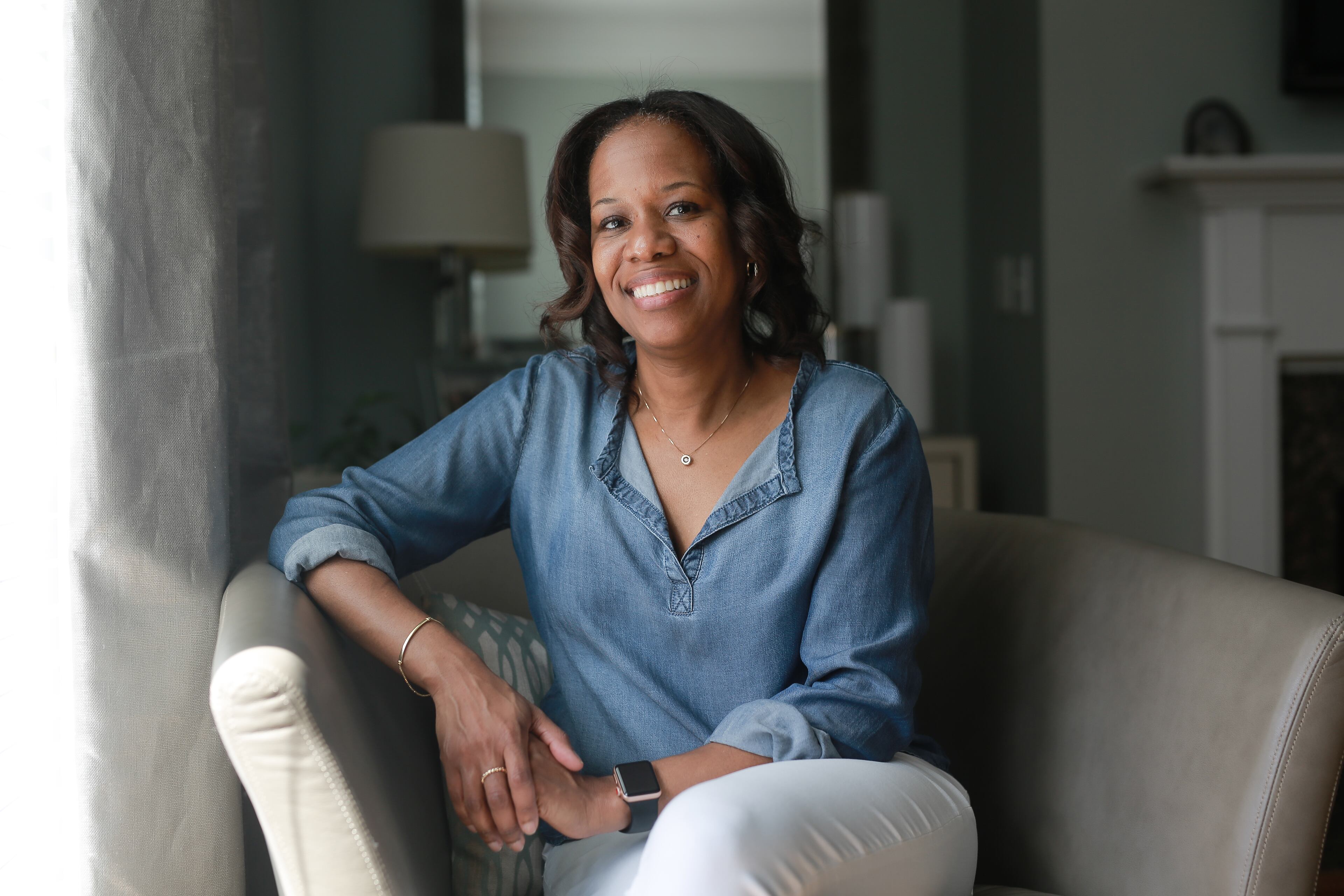 Wendy Stewart poses for a photo in her home on Monday, May 6, 2019, in Atlanta. When Stewart was diagnosed with ductal carcinoma in situ, she was urged to immediately undergo a mastectomy, but instead she waited and watched to see what it would do.