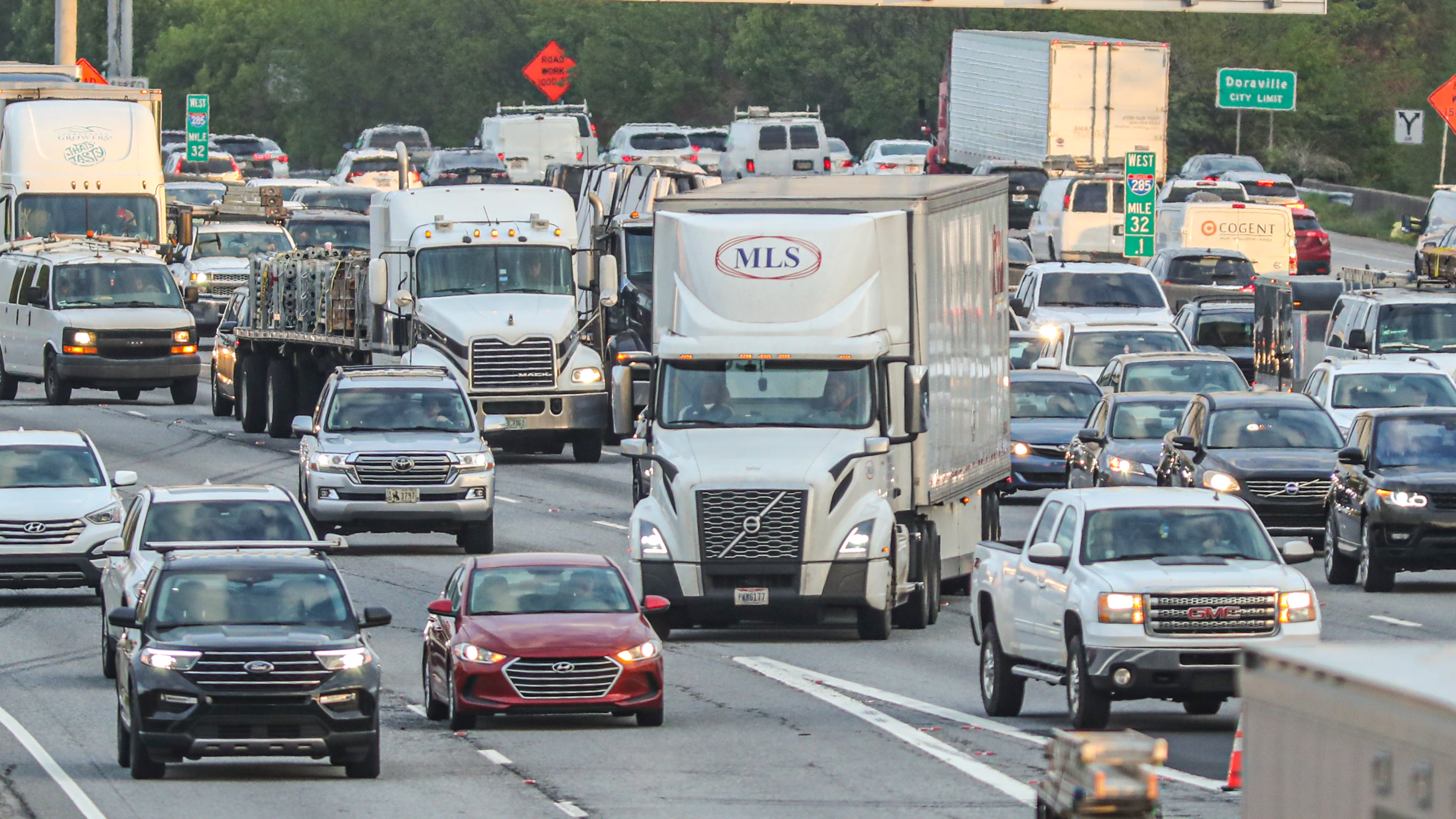 Spaghetti Junction is on the list of the worst U.S. bottlenecks, as measured by truck GPS data. Also on the list are I-75 and I-285 (aka the Cobb Cloverleaf), I-20 and the west wall of I-285. (File / AJC)