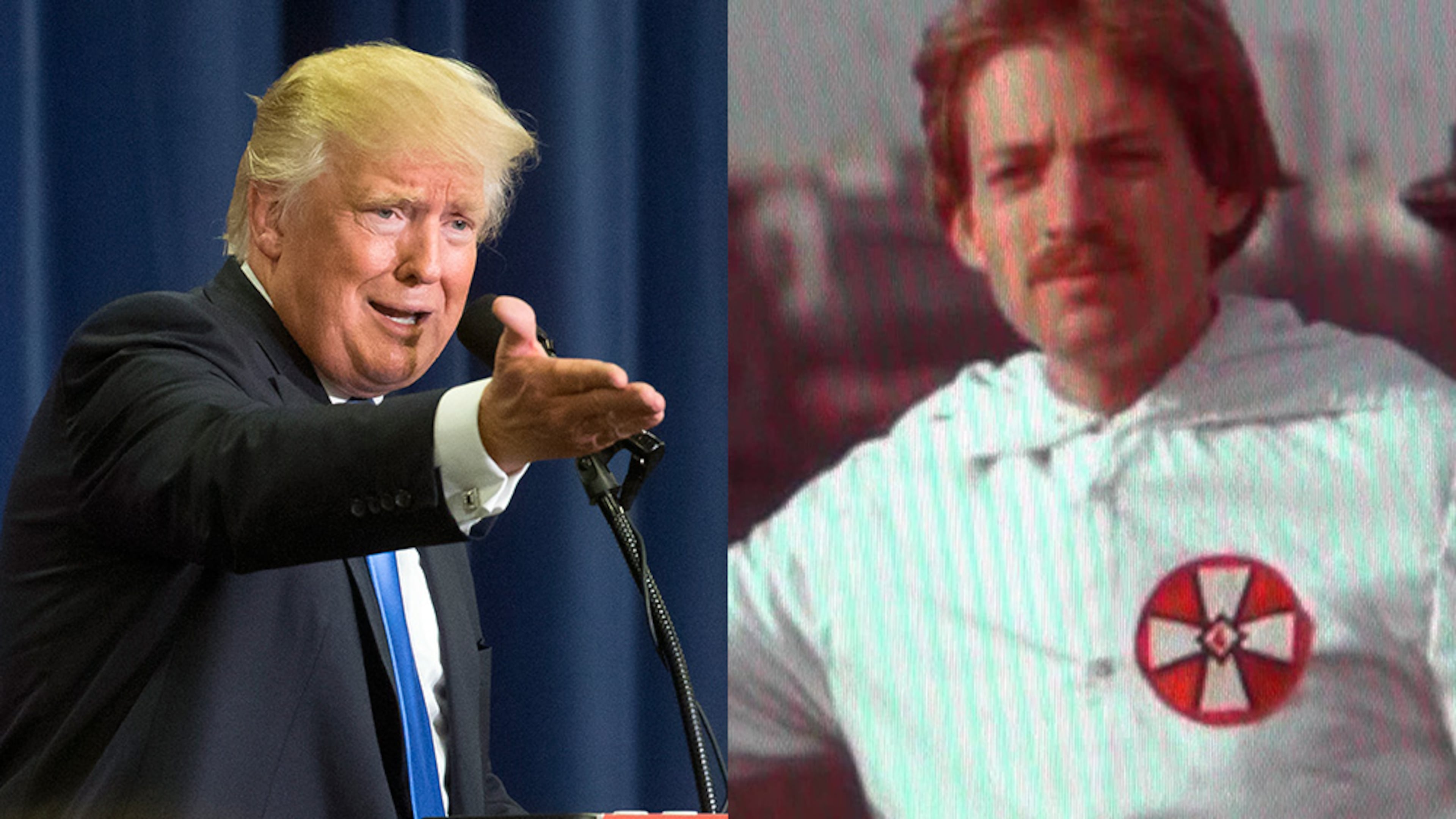 Donald Trump and David Duke. (file photos)