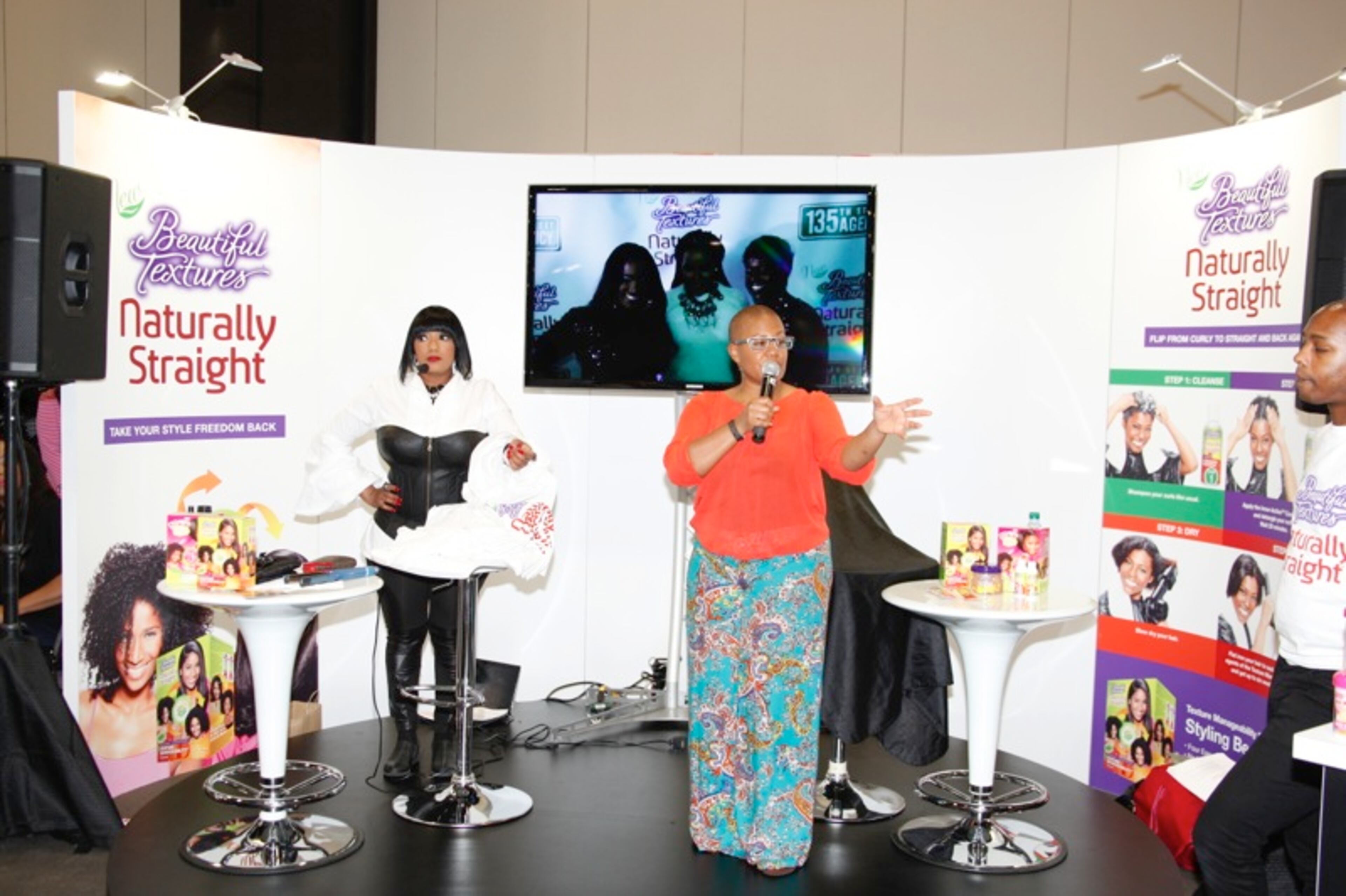 Pam Hogan and Felicia Leatherwood give lessons in styling.