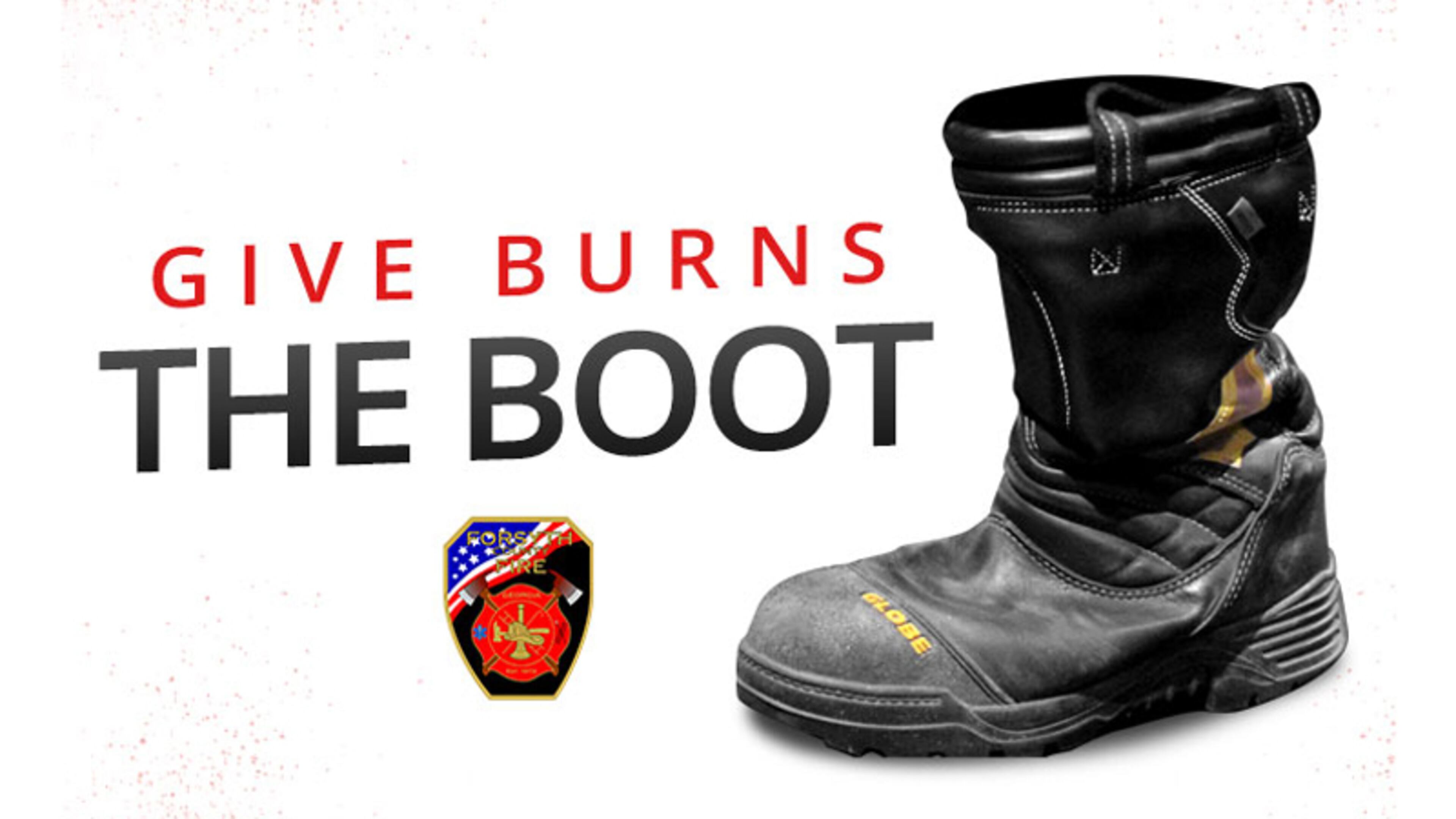 Forsyth County firefighters will join their counterparts at more than 100 fire departments across Georgia in May for the annual “Give Burns the Boot” fund-raising drive. FORSYTH COUNTY
