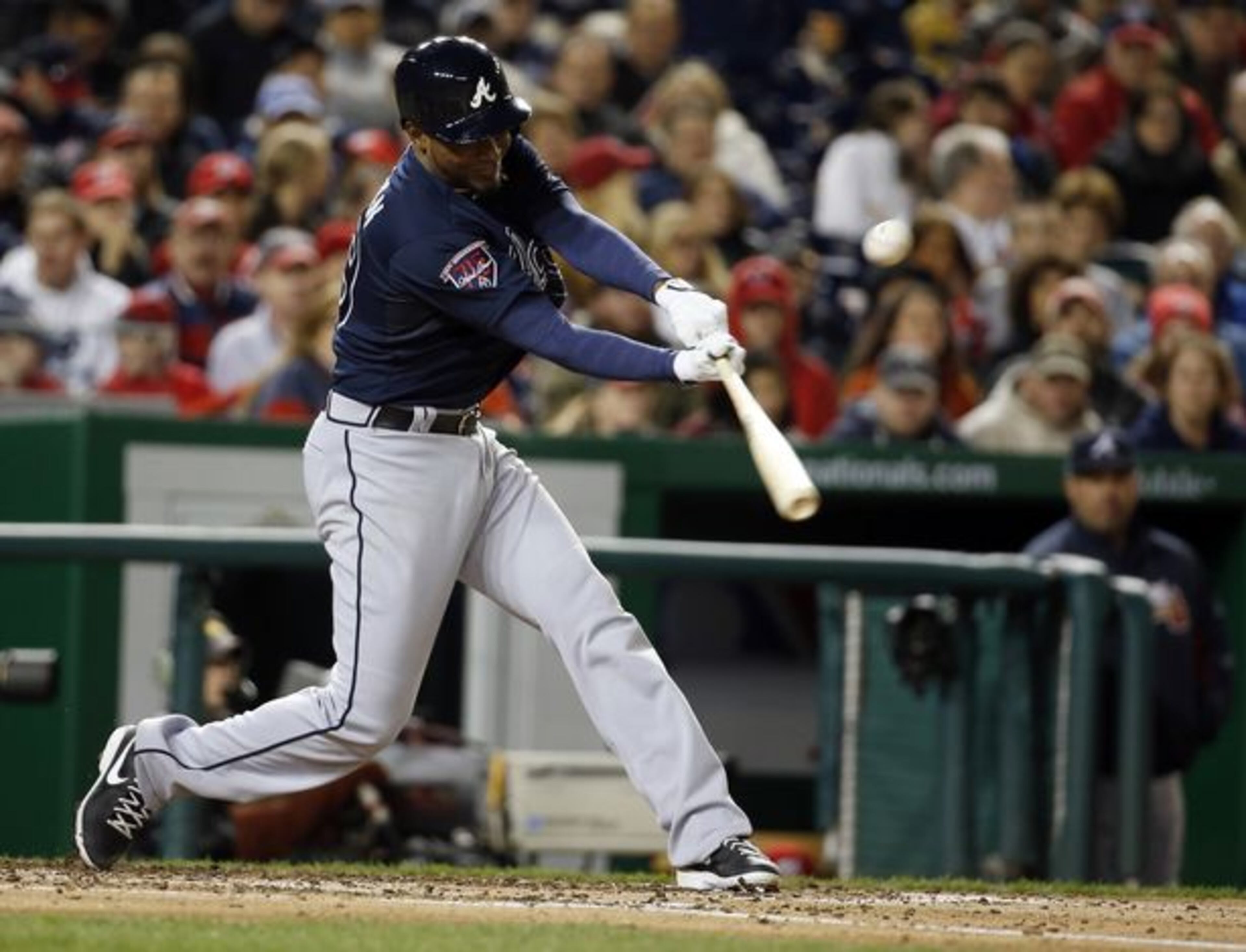 Julio Teheran singled during the Braves/Nationals game April 5 that was not available to Dish TV subscribers. CREDIT: AP