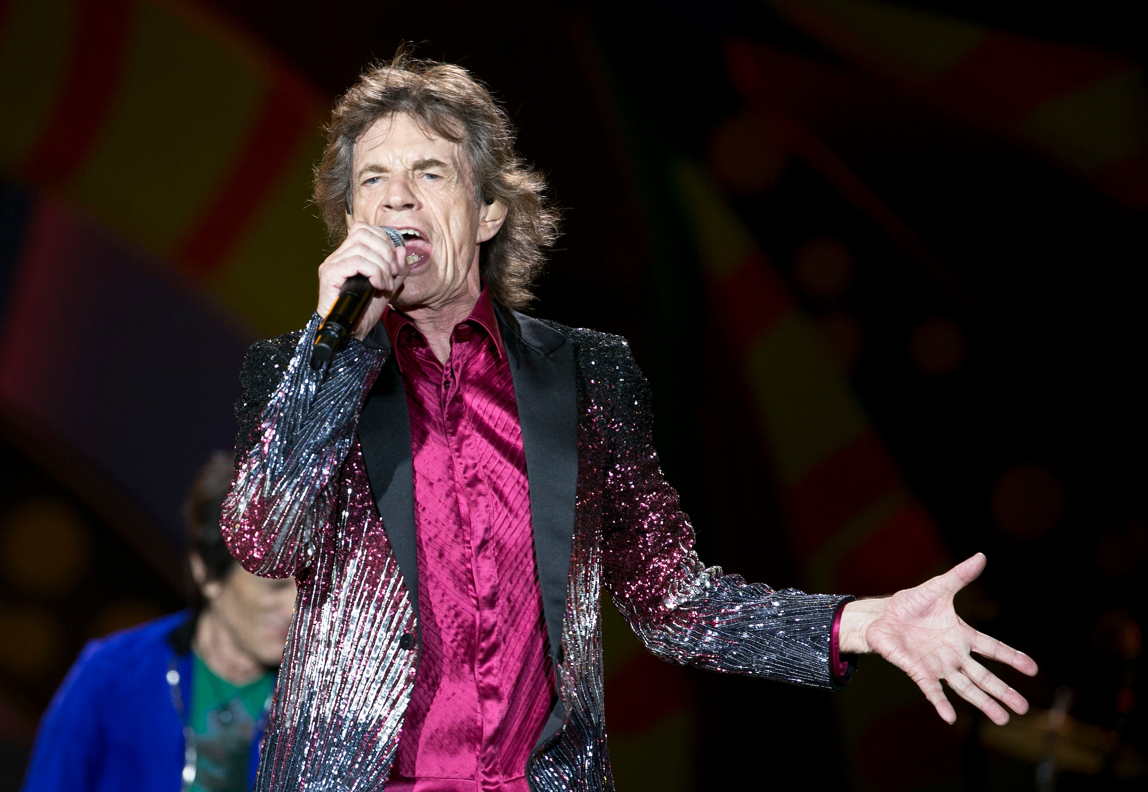 The Stones' lead singer Mick Jagger performs in Havana, Cuba, Friday March 25, 2016. The Stones are performing in a free concert in Havana Friday, becoming the most famous act to play Cuba since its 1959 revolution. (AP Photo/Enric Marti)