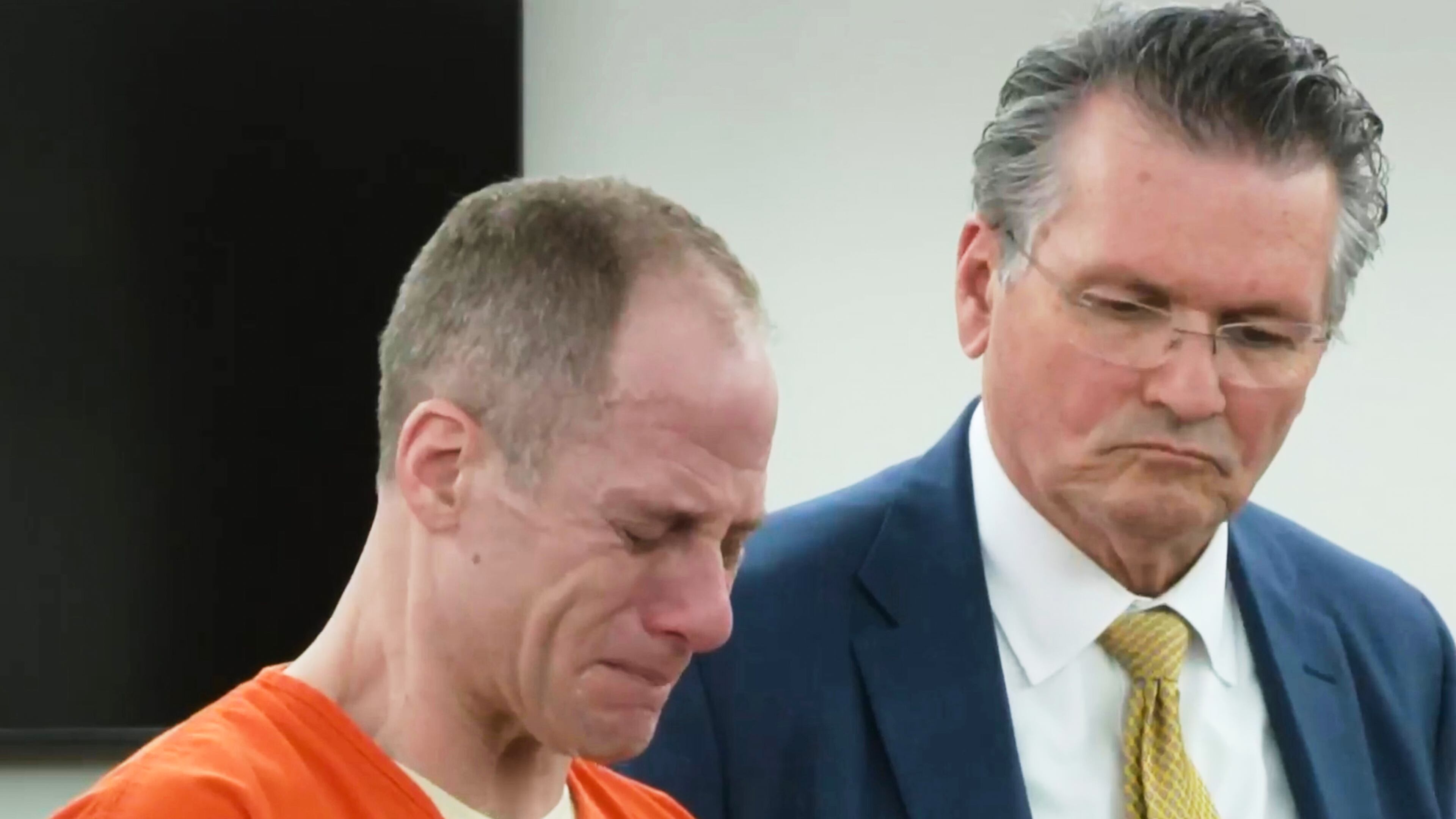 This image taken from video shows Caleb Flynn reading his statement to the court before being sentenced on Monday, Oct. 5, 2026, Troy, Ohio. (Pool Photo via AP)