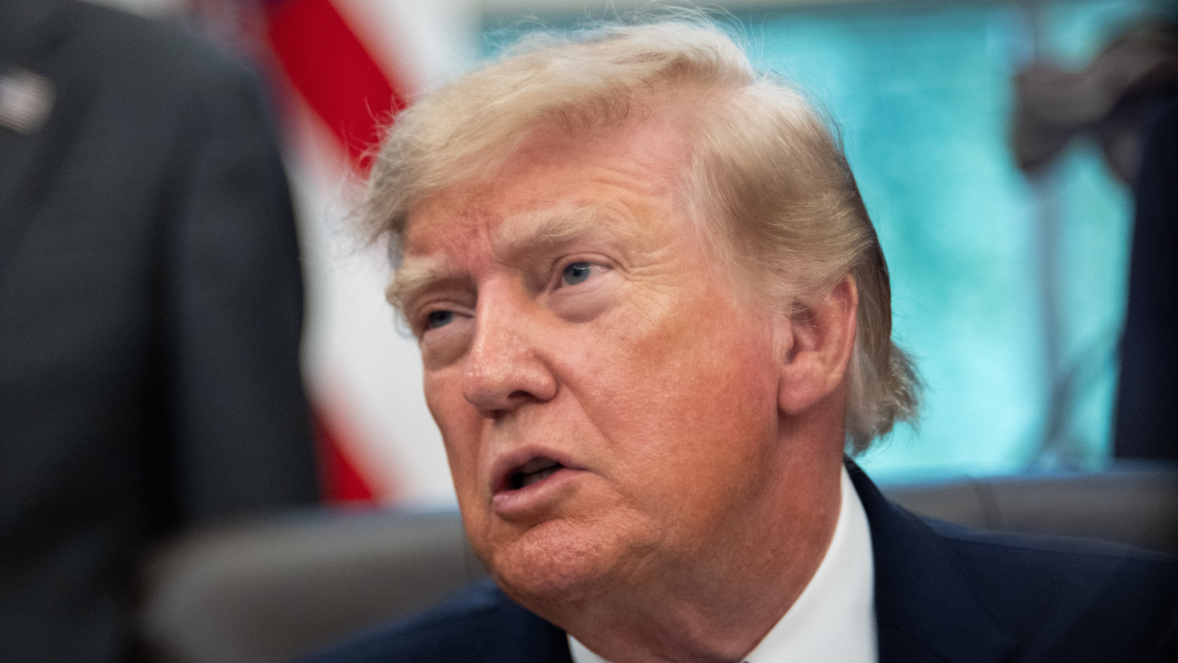 President Donald Trump speaks in the Oval Office of the White House, Monday, Sept. 28, 2026, in Washington. (AP Photo/Alex Brandon)