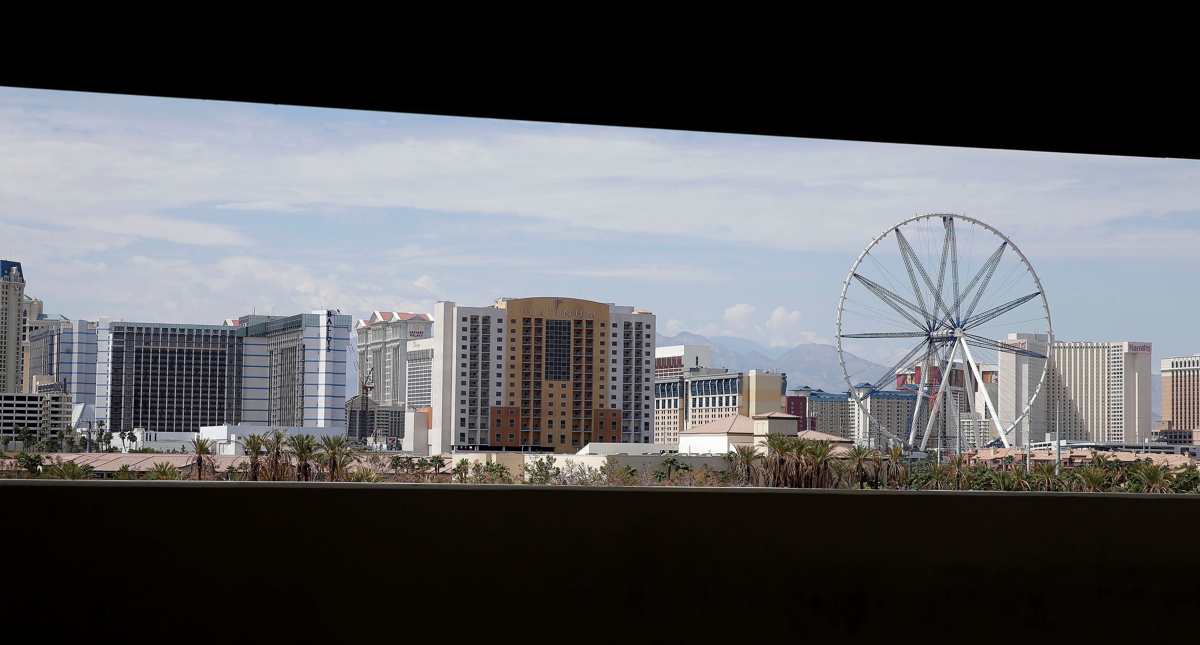 The 55-story High Roller, the world's largest Ferris wheel, is under construction near the Las Vegas Strip on Monday, Sept. 9, 2013, in Las Vegas. Caesars Entertainment Corp. is building the ride, which is expected to open early next year.