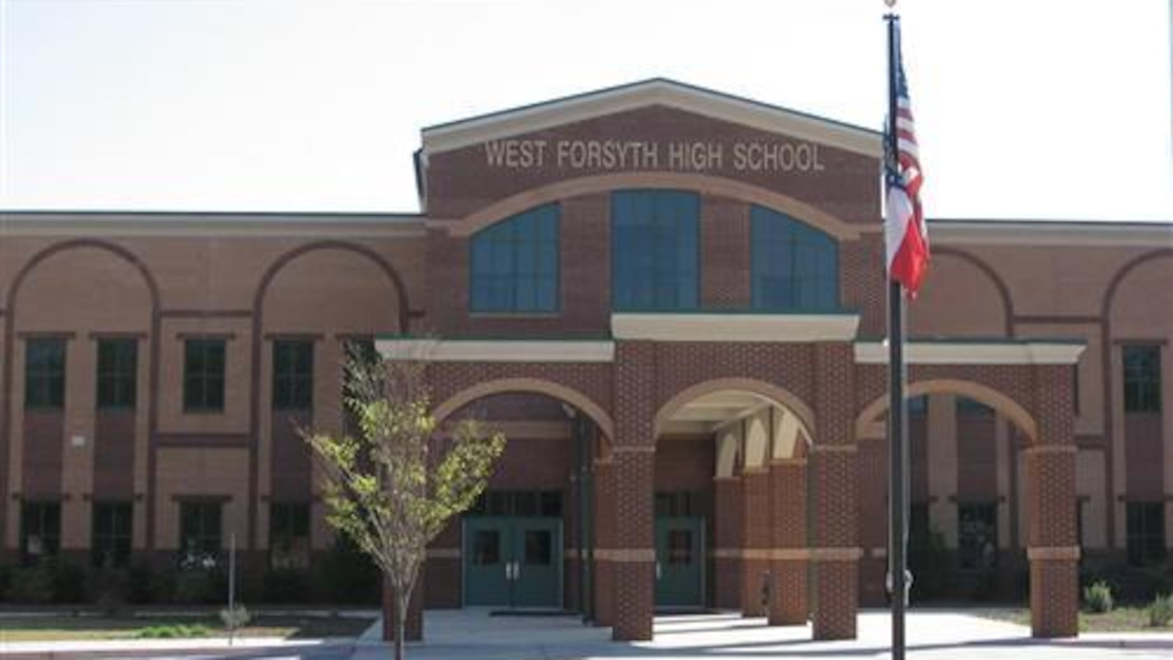 Forsyth County’s West Forsyth High School, part of a system recently spotlighted for a high efficiency rating in per-pupil spending. (ajc file)