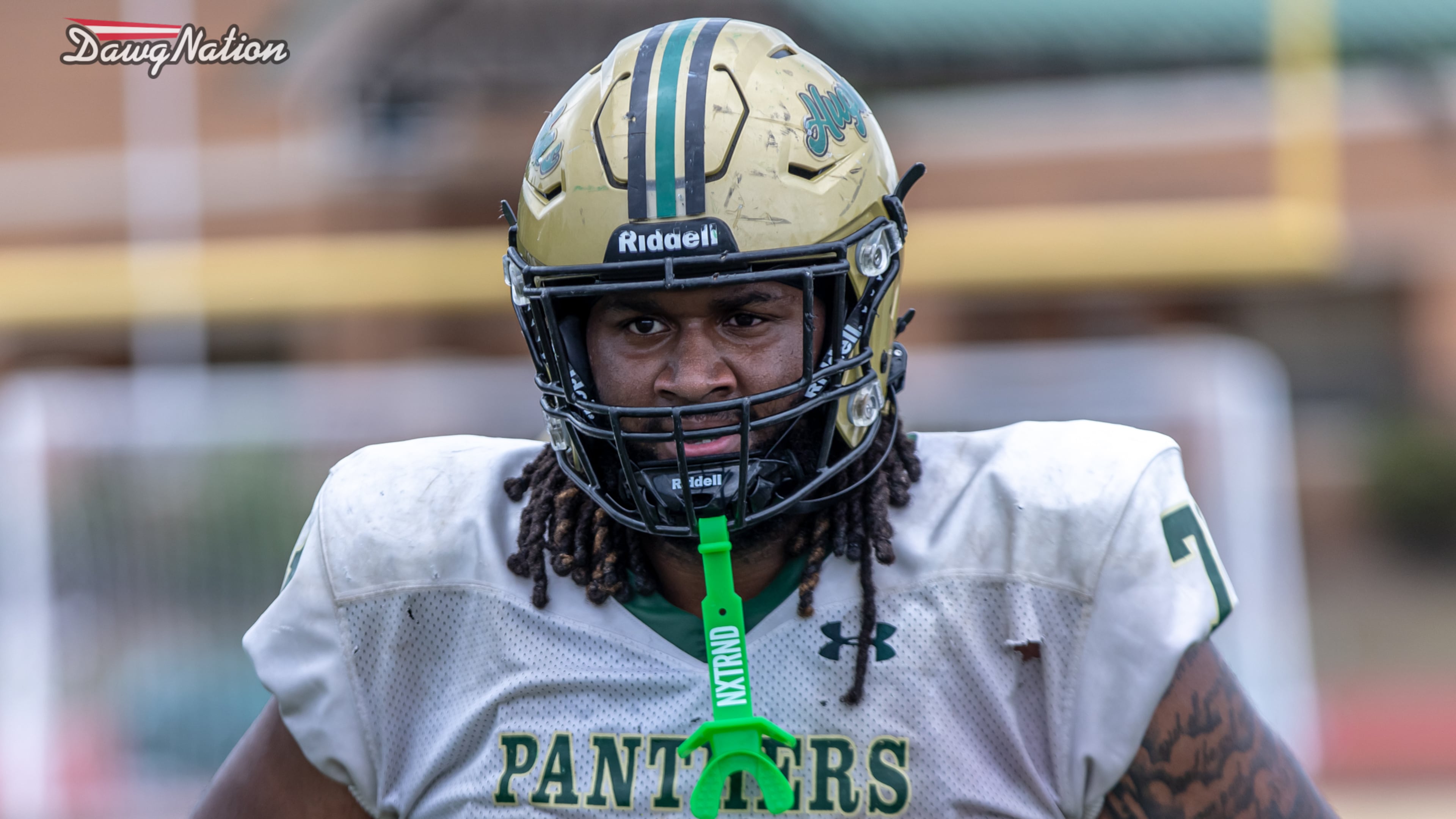 4-star Georgia football OT commit Kelsey Adams goes through spring practice at Langston Hughes High School on Wednesday, May 6, 2026, in Fairburn, Georgia. (Jeff Sentell/ DawgNation)