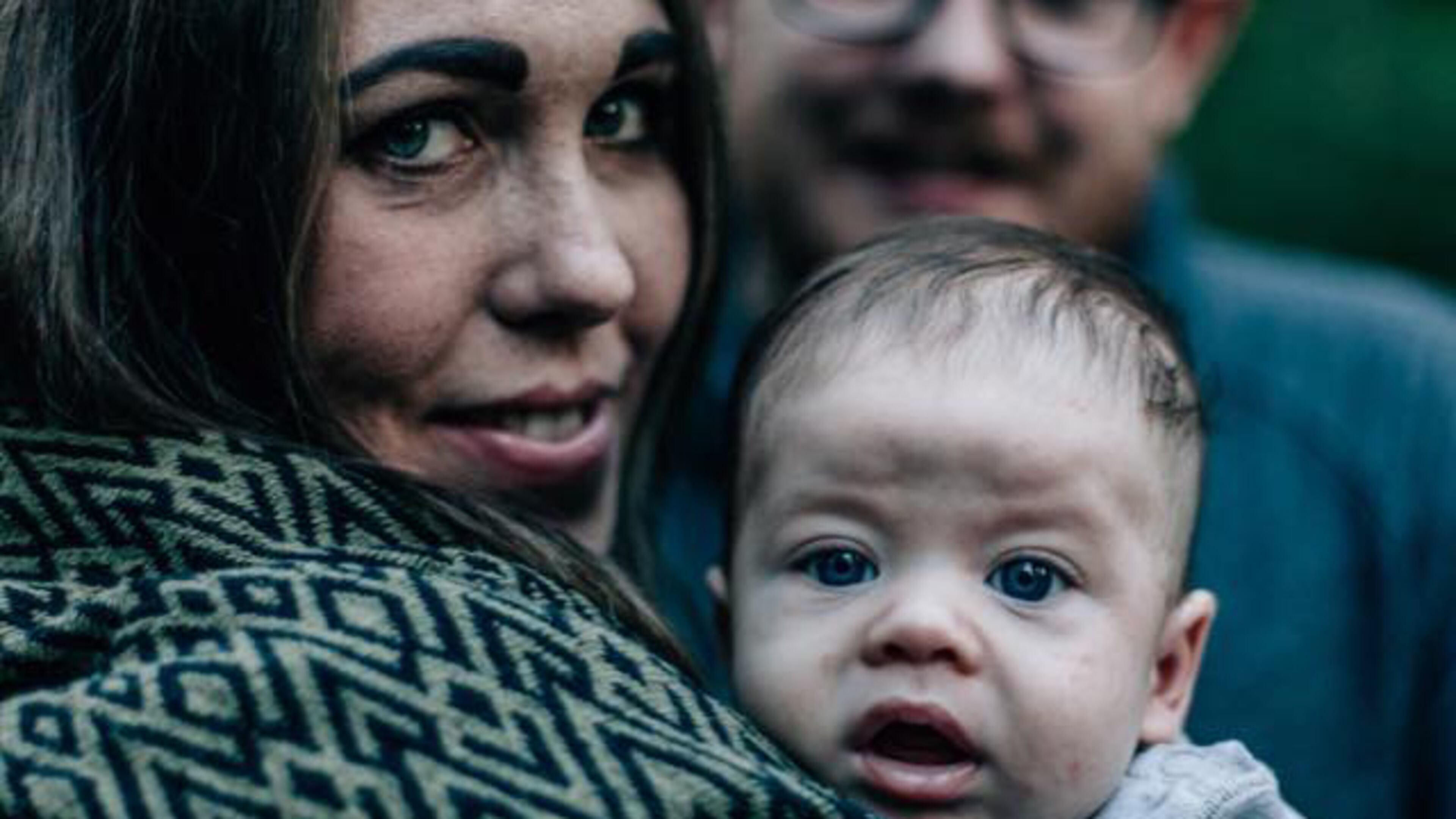 Vanessa and Josh Ellis and their baby, Hudson.