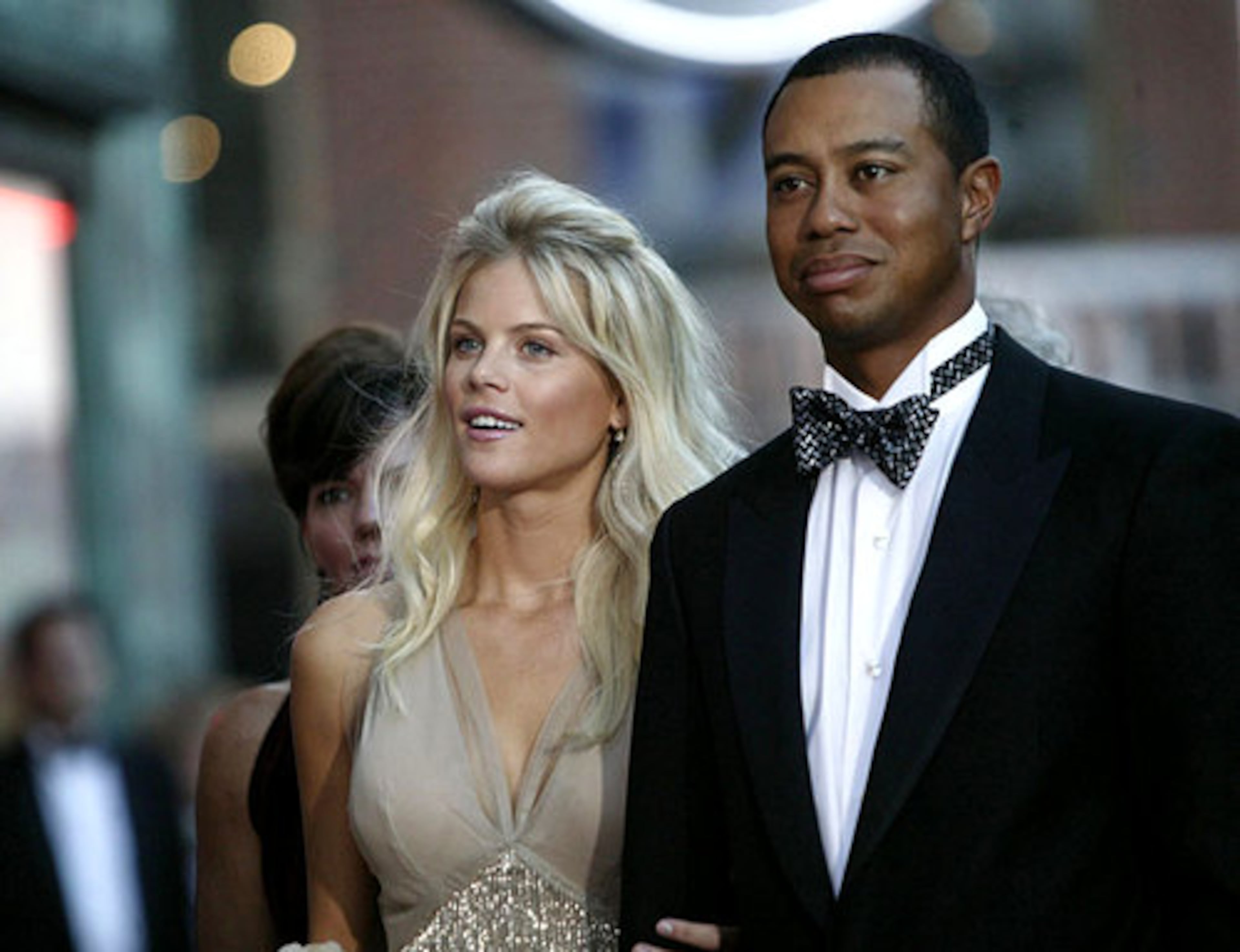 Tiger and Elin Woods at the 2004 Ryder Cup gala at the Fox Theatre in downtown Detroit.