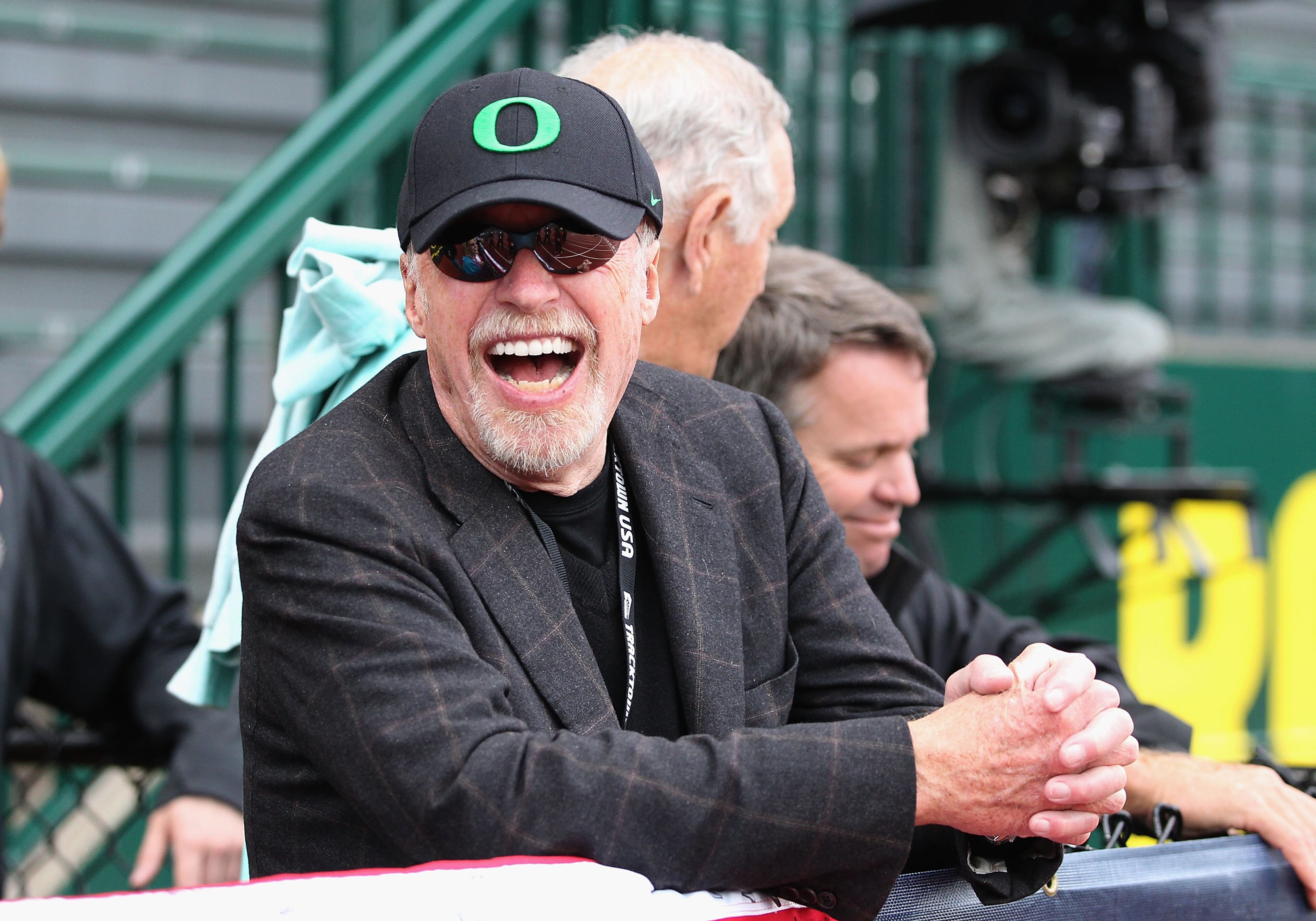 Phil Knight, co-founder and chairman of Nike, attends Day 9 of the U.S. Olympic Track & Field Team Trials at the Hayward Field on June 30, 2012, in Eugene, Ore.