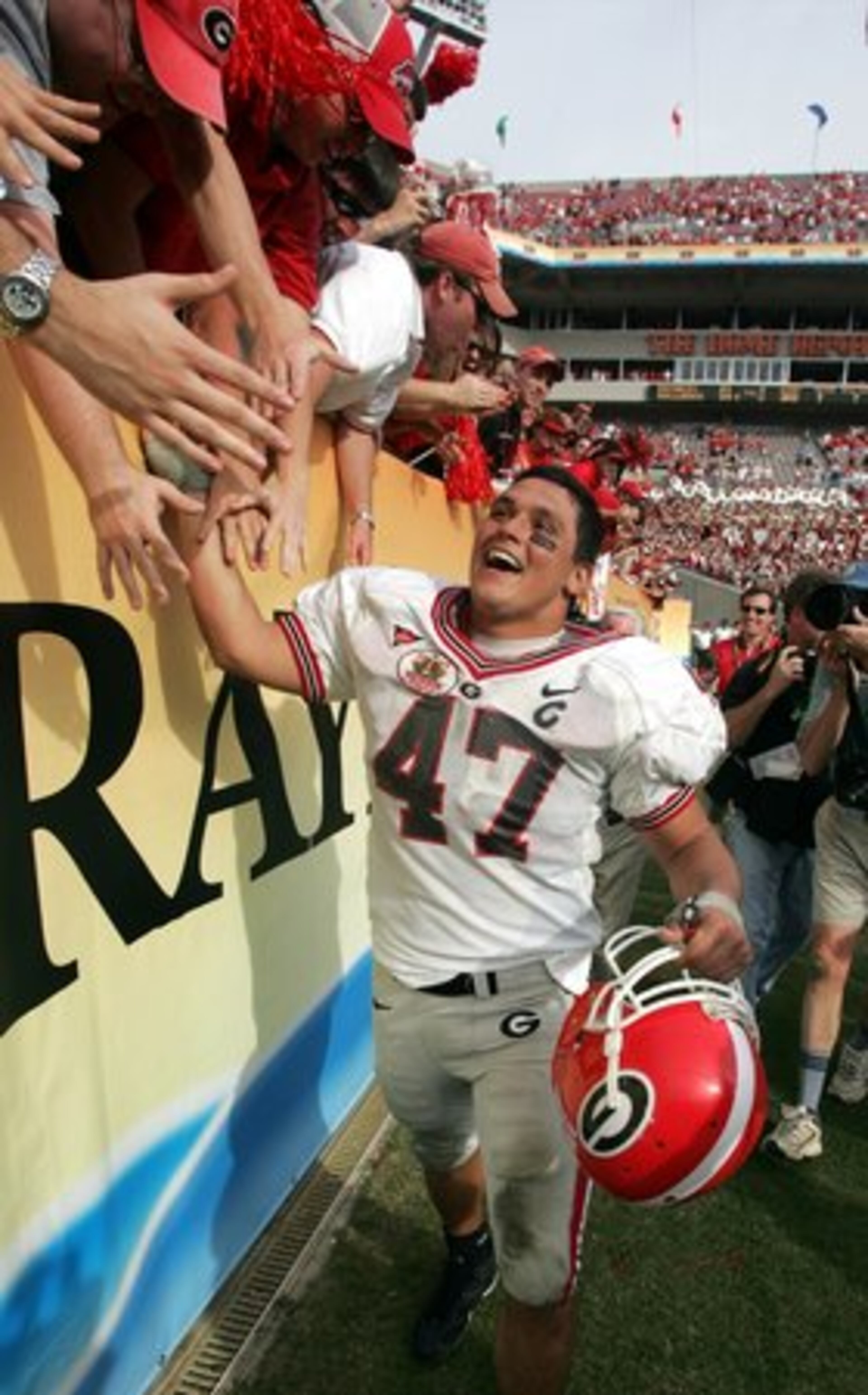 ... and defensive lineman David Pollack, the No. 2 player on the list. The 2004 SEC player of the year earned a host of national awards during his time in Athens.