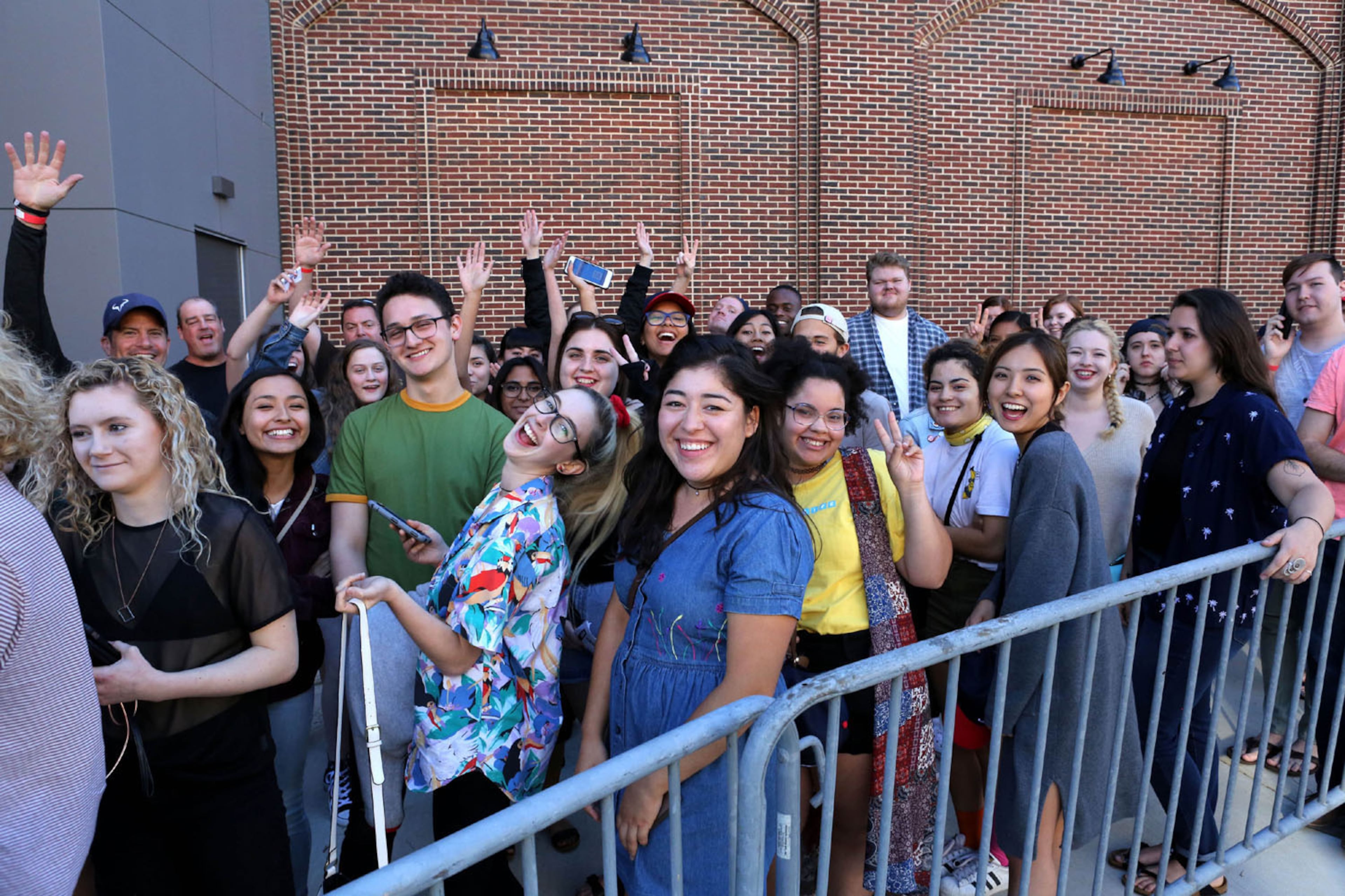#30 of #34. PLEASE KEEP IN SEQUENTIAL ORDER FOR THE CONTINUITY OF THE GALLERY. -- Fans wait in line outside the Roxy.The Coca Cola Roxy Theater held its grand opening celebration on Saturday, April 8, 2017, with British indie favorites Glass Animals and Australia's Jagwar Ma selling out the venue for Radio 105.7's fouth birthday party bash. Located in the nearly completed Battery entertainment district, next to SunTrust Park, new home of the Atlanta Braves, the gorgeous, nearly 4,000 capacity venue got positive grades from most of the VIP's and concert fans in attendence.Robb Cohen Photography & Video /RobbsPhotos.com