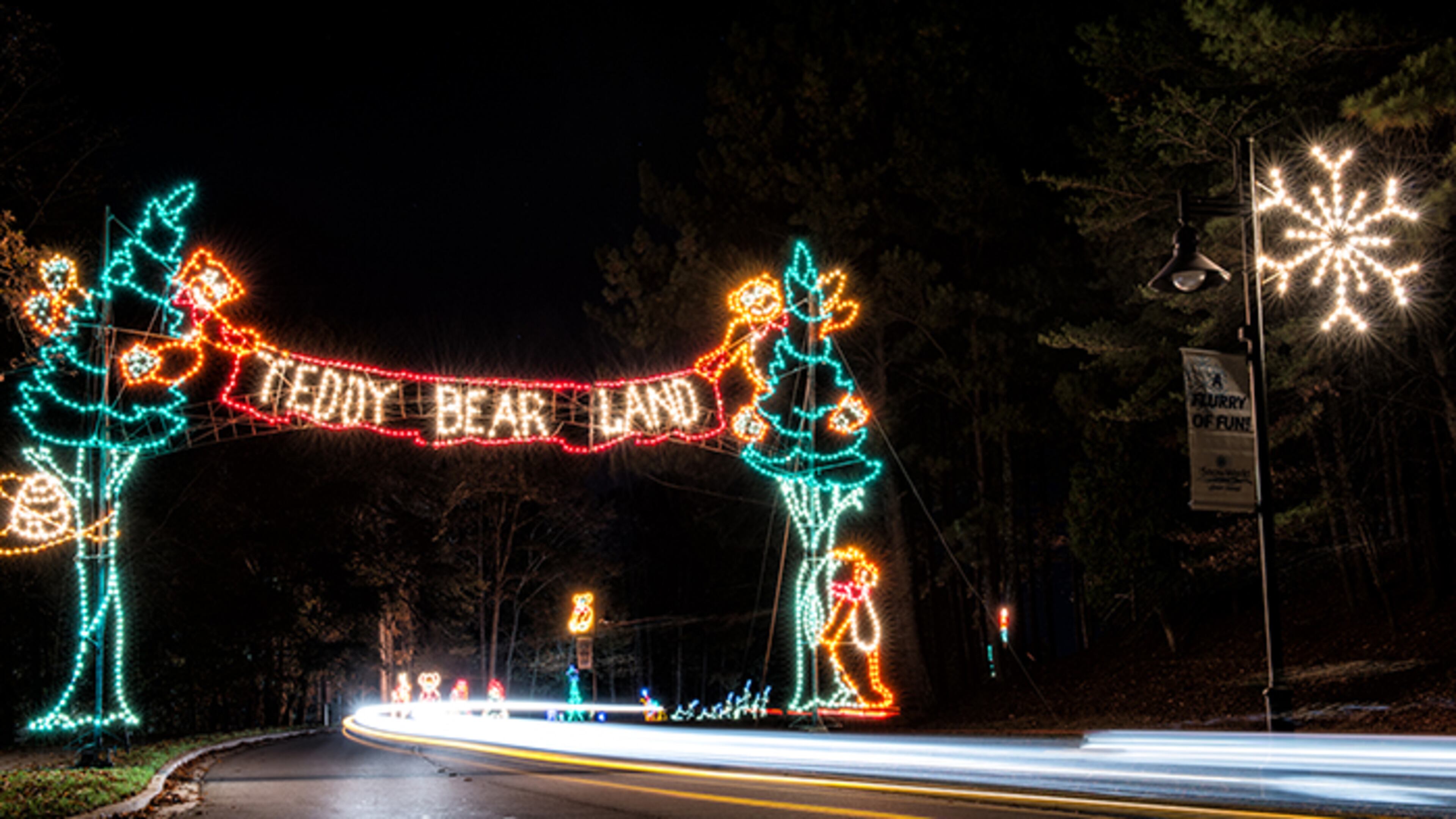 Lanier Islands Christmas: Thousands of twinkling lights illuminate the new location and layout this year. (Lanier Islands photo)
