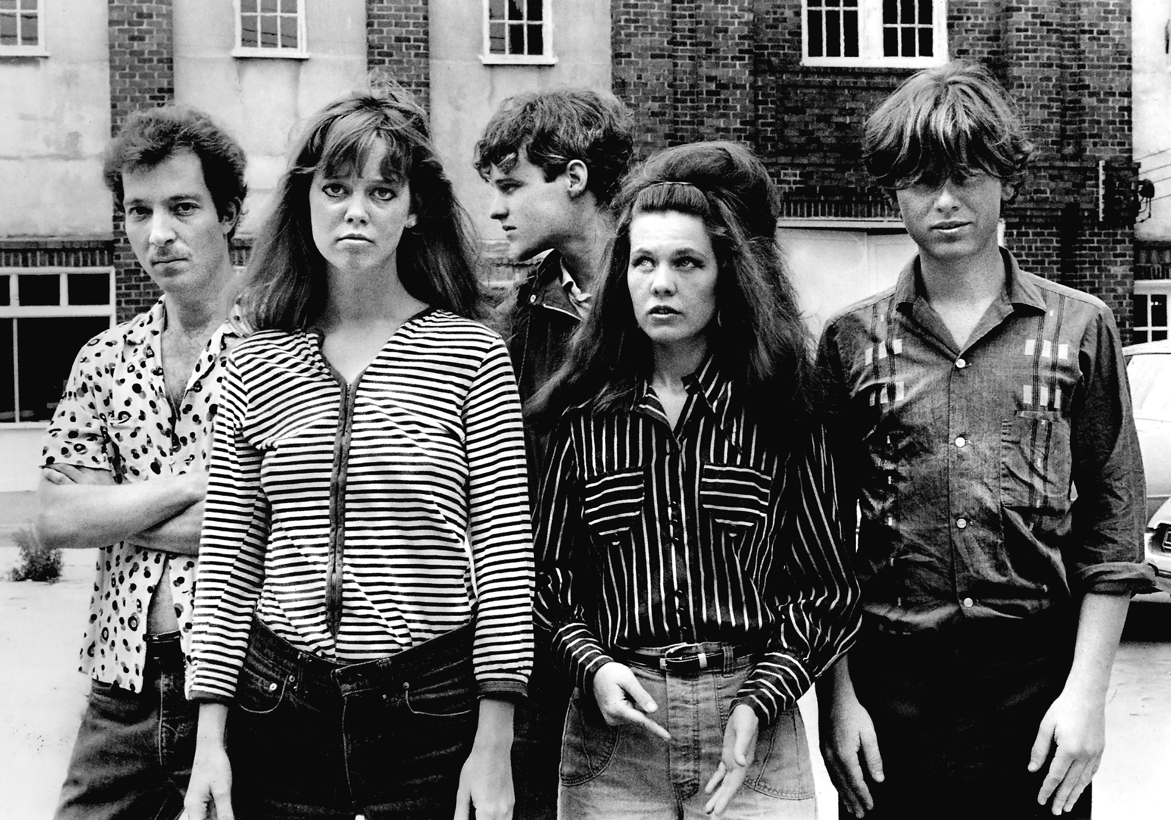 The B-52s in 1978 (from left ): Fred Schneider, Cindy Wilson, Keith Strickland, Kate Pierson and Ricky Wilson. (Courtesy of Keith Bennett)