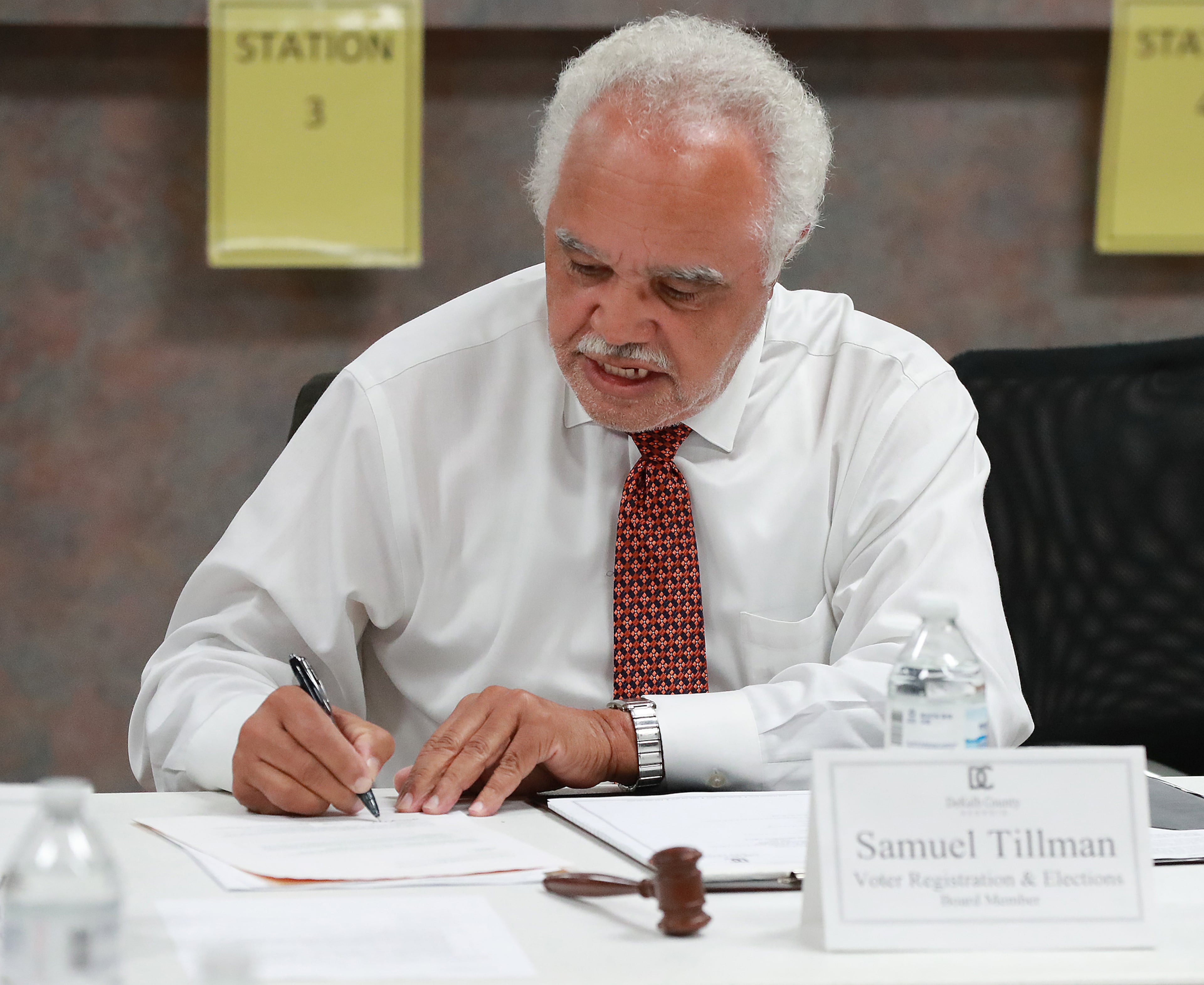 Nov 13, 2018 Decatur: Samuel Tillman is the first to sign his name after the DeKalb County Elections Board voted unanimously to certify it's election results at the DeKalb County Elections office on Tuesday, Nov. 13, 2018, in Decatur. Curtis Compton/ccompton@ajc.com