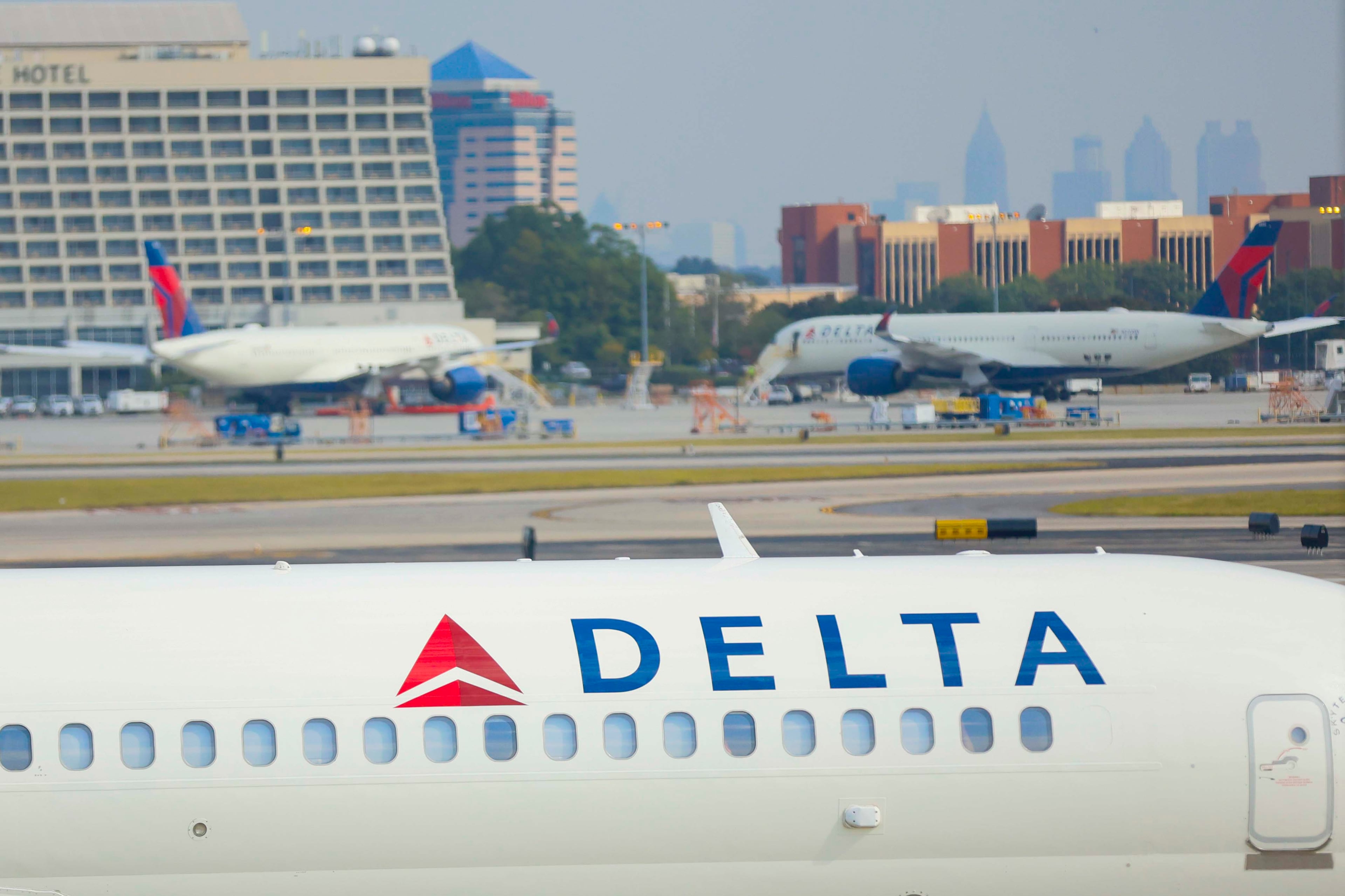Tickets on Atlanta-based Delta and other airlines could rise with a recent spike in crude oil prices due in large part to the Iran war. (Miguel Martinez/AJC 2025)