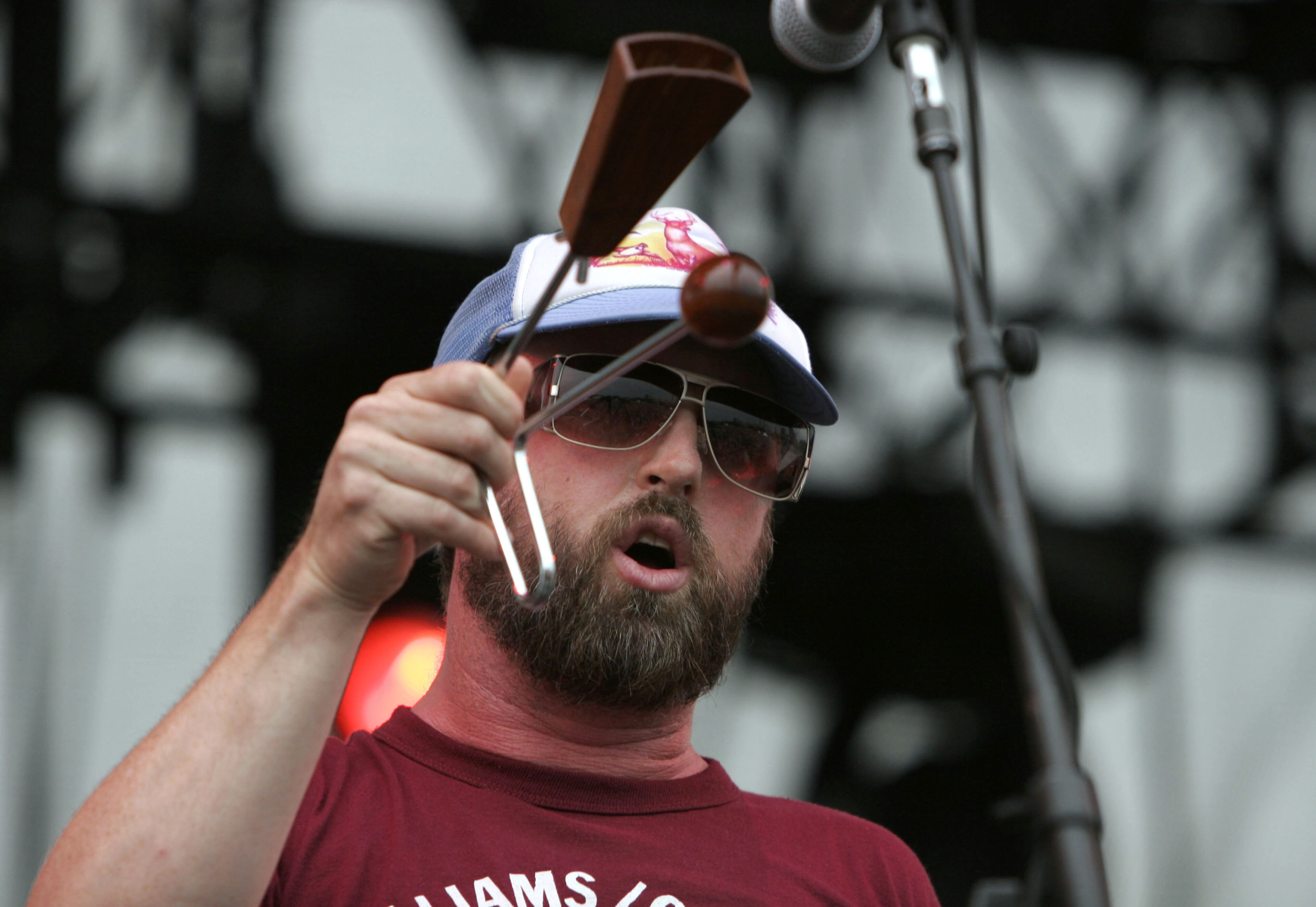 CHICAGO - JULY 23: John McCrea of Cake performs at Lollapalooza on July 23, 2005 in Chicago, Illinois. (Photo by Justin D. Renney/Getty Images)