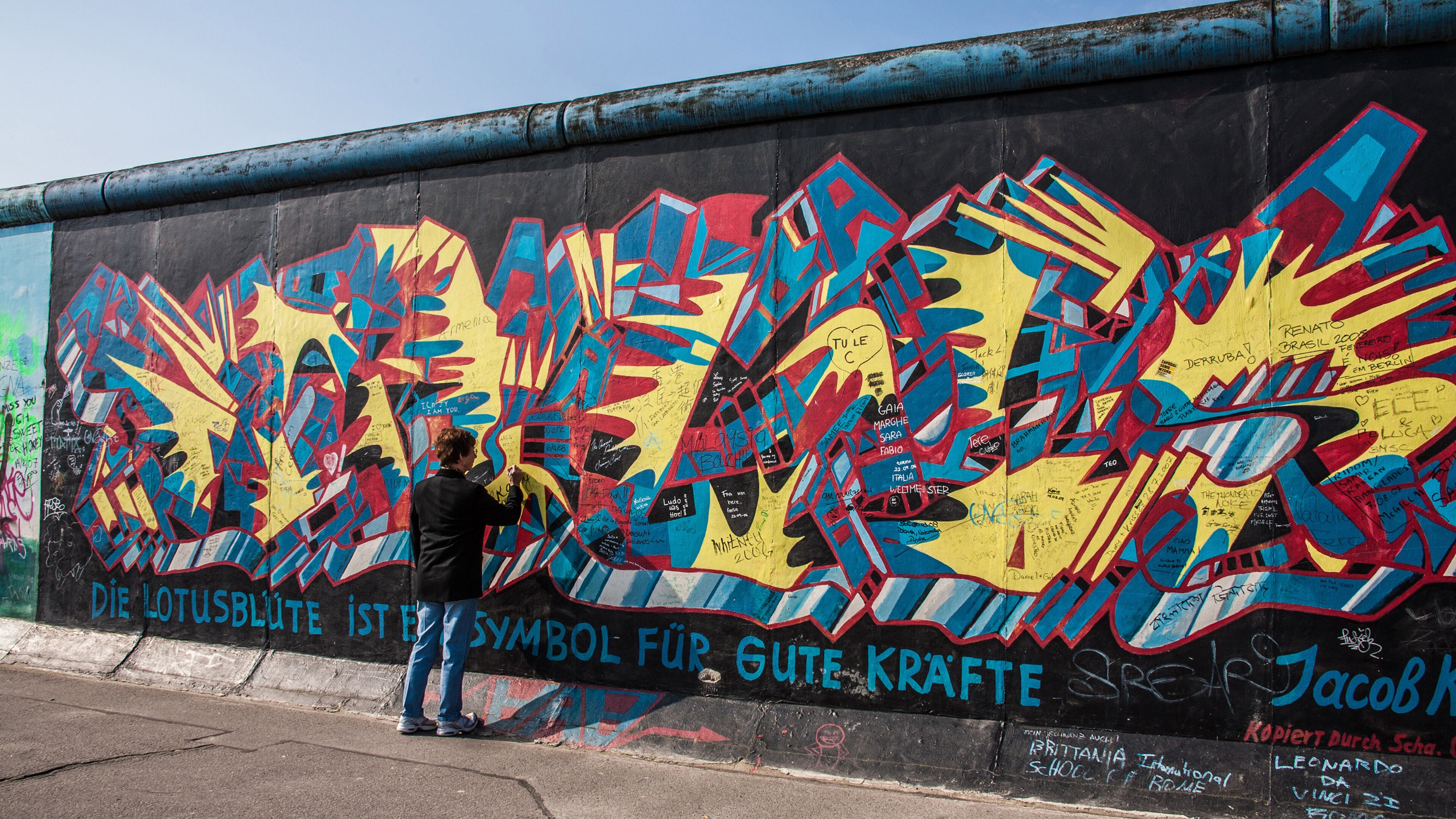 Murals covering the remains of the Berlin Wall, a dictator’s brutal tool, now symbolize peace and unification. (Steve Haggerty/ColorWorld/TNS)