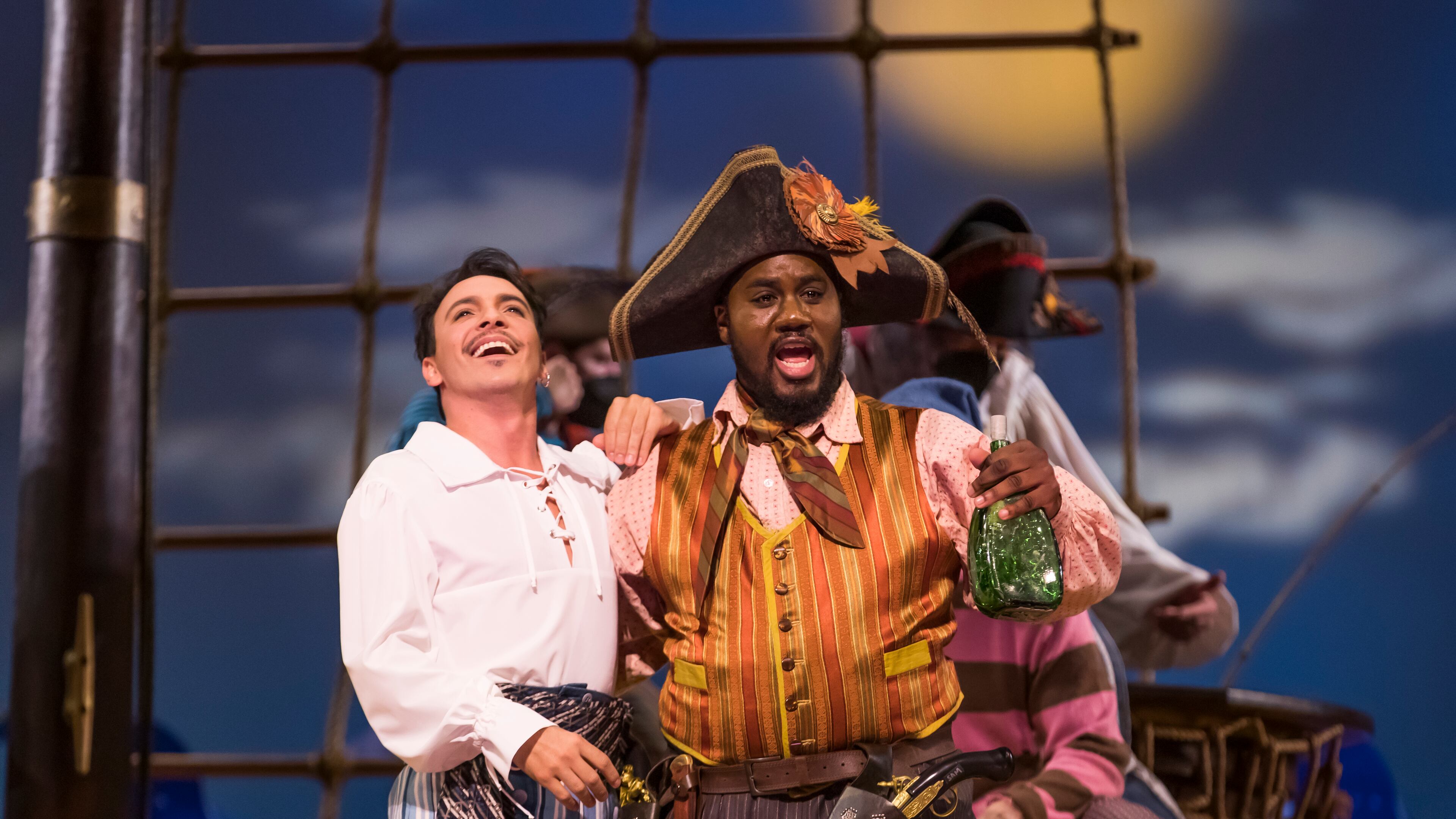 Santiago Ballerini (left) with Glynn Studio Artist Sankara Harouna as Samuel in "The Pirates of Penzance."
