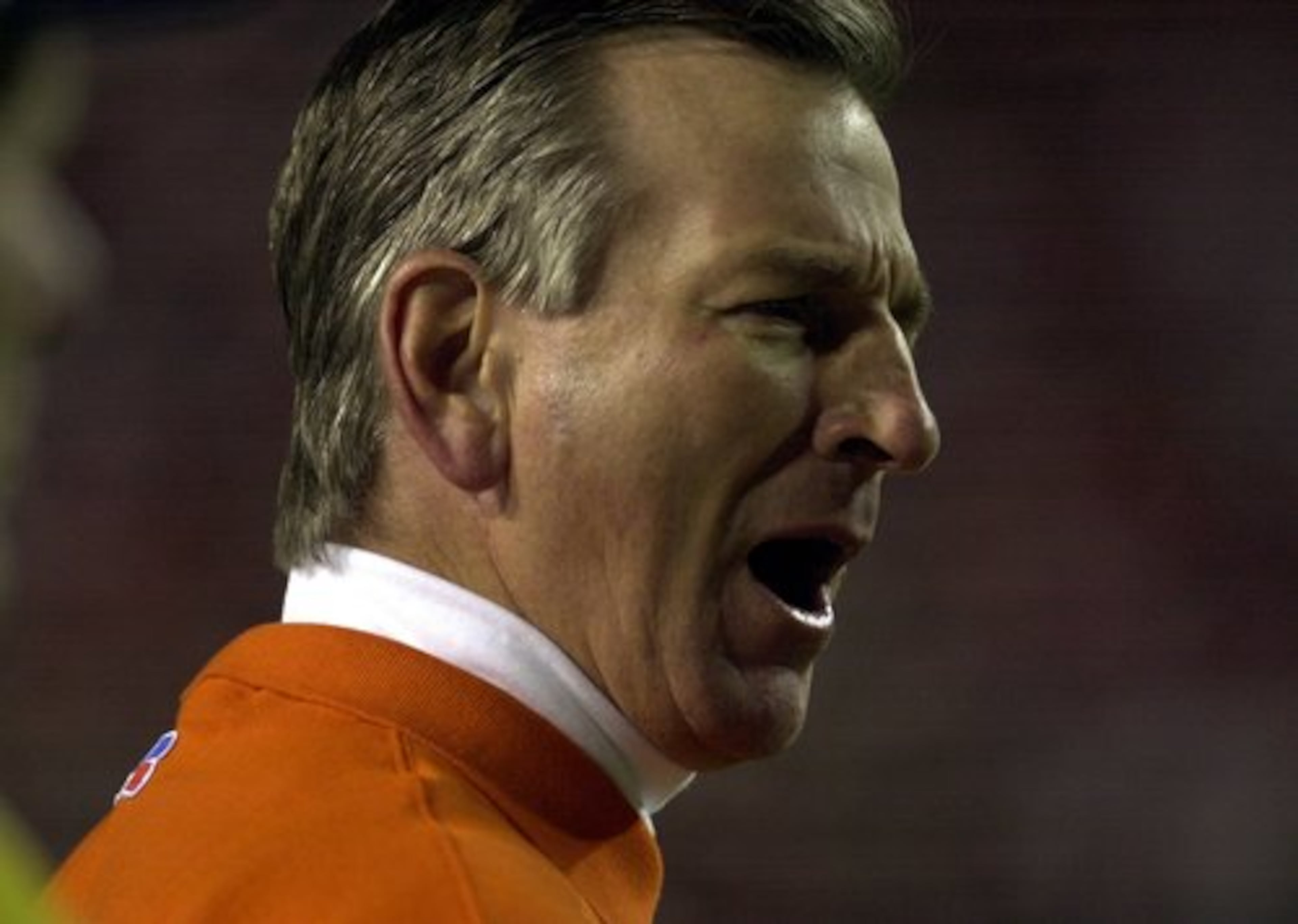 Tuberville shows a little fire while arguing a pass interference call during a game against Georgia in 2000.