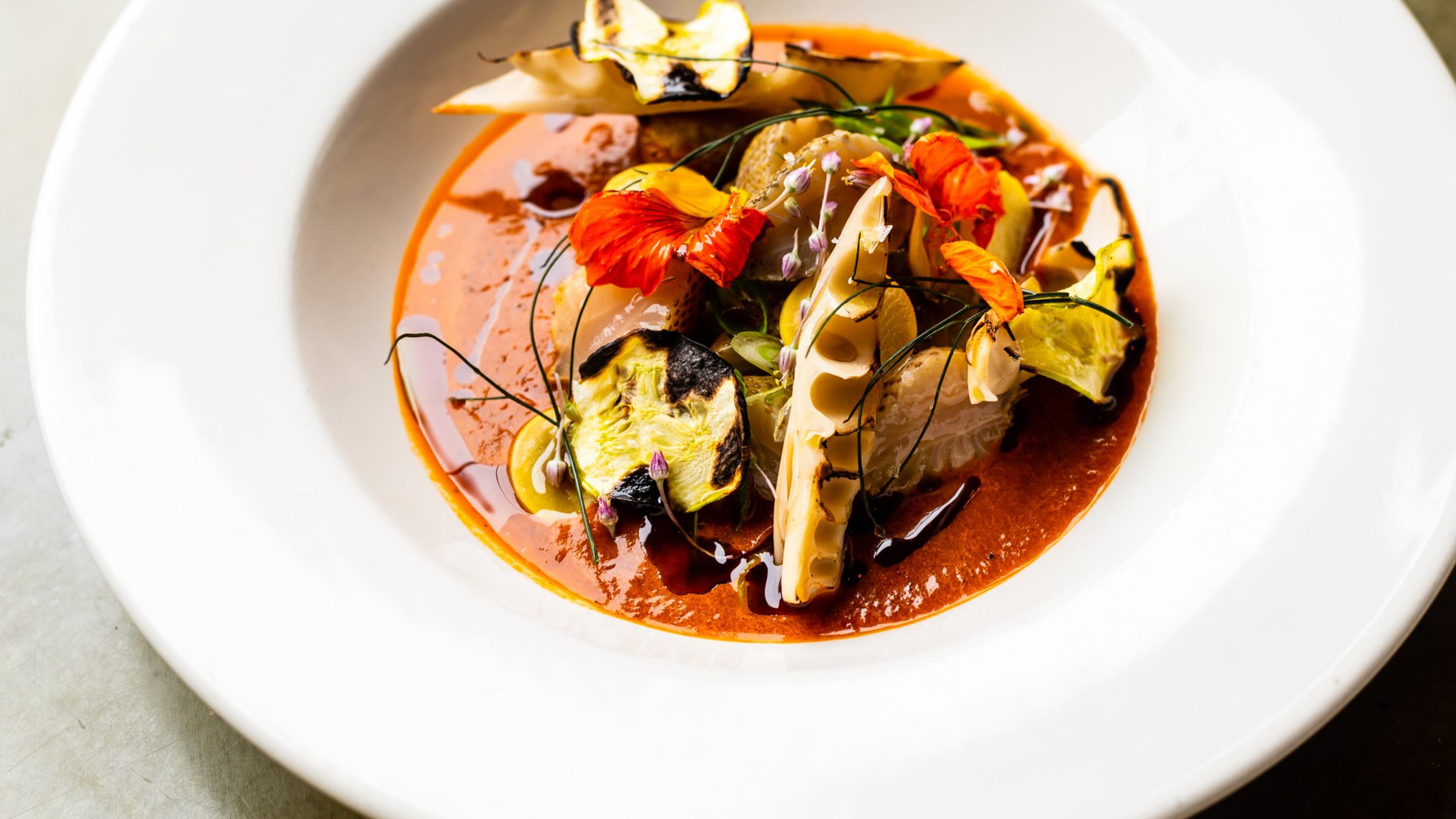 Green-strawberry aguachile is an example of how executive chef Maricela Vega can wow patrons at 8Arm. CONTRIBUTED BY HENRI HOLLIS