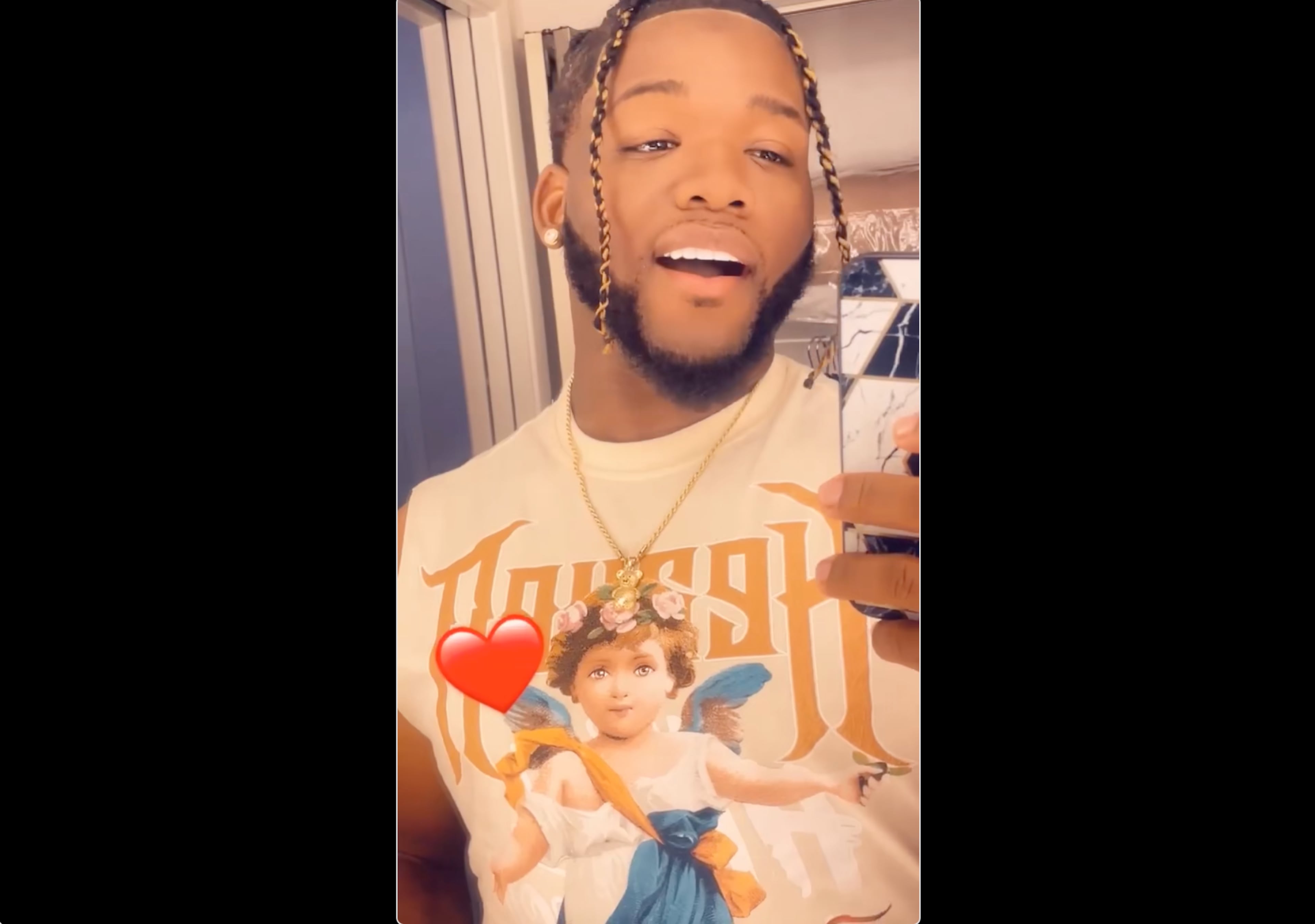 Jerald Applewhite shows off the veneers he said were installed by A List Cosmetics.