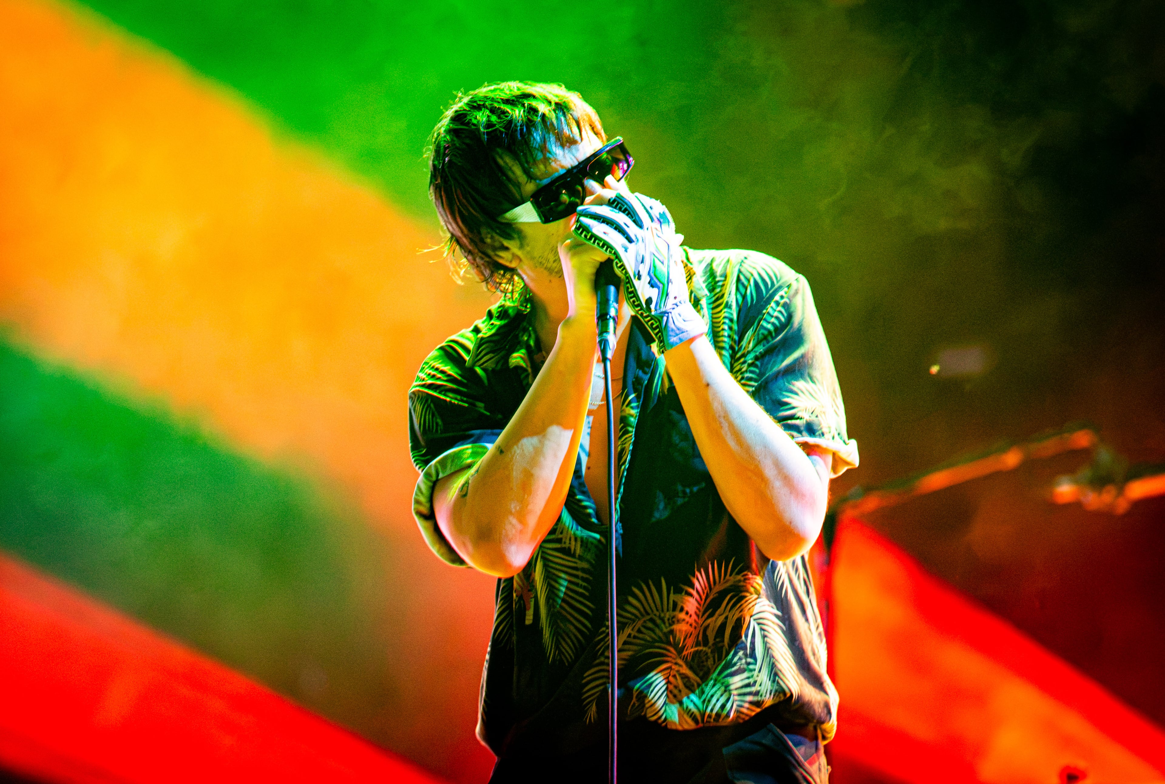 The Strokes closed out Shaky Knees on Friday night, Sept. 18, 2026, on the Peachtree Stage, bringing their genre-defining indie rock hits to a packed crowd in Atlanta. (Ryan Fleisher for the AJC)