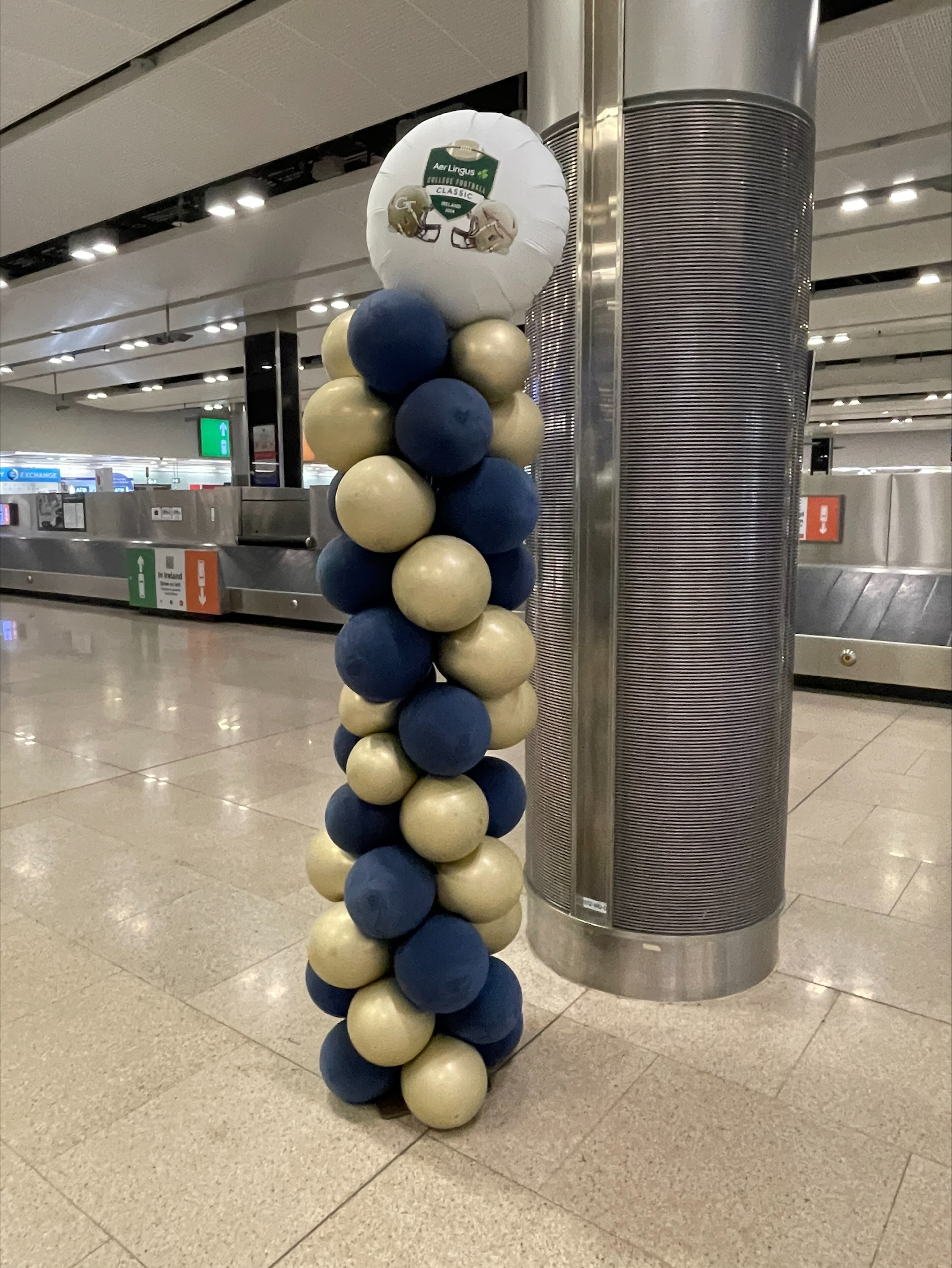 The scene in the airport as Dublin gets ready for Georgia Tech vs. Florida State on Saturday.