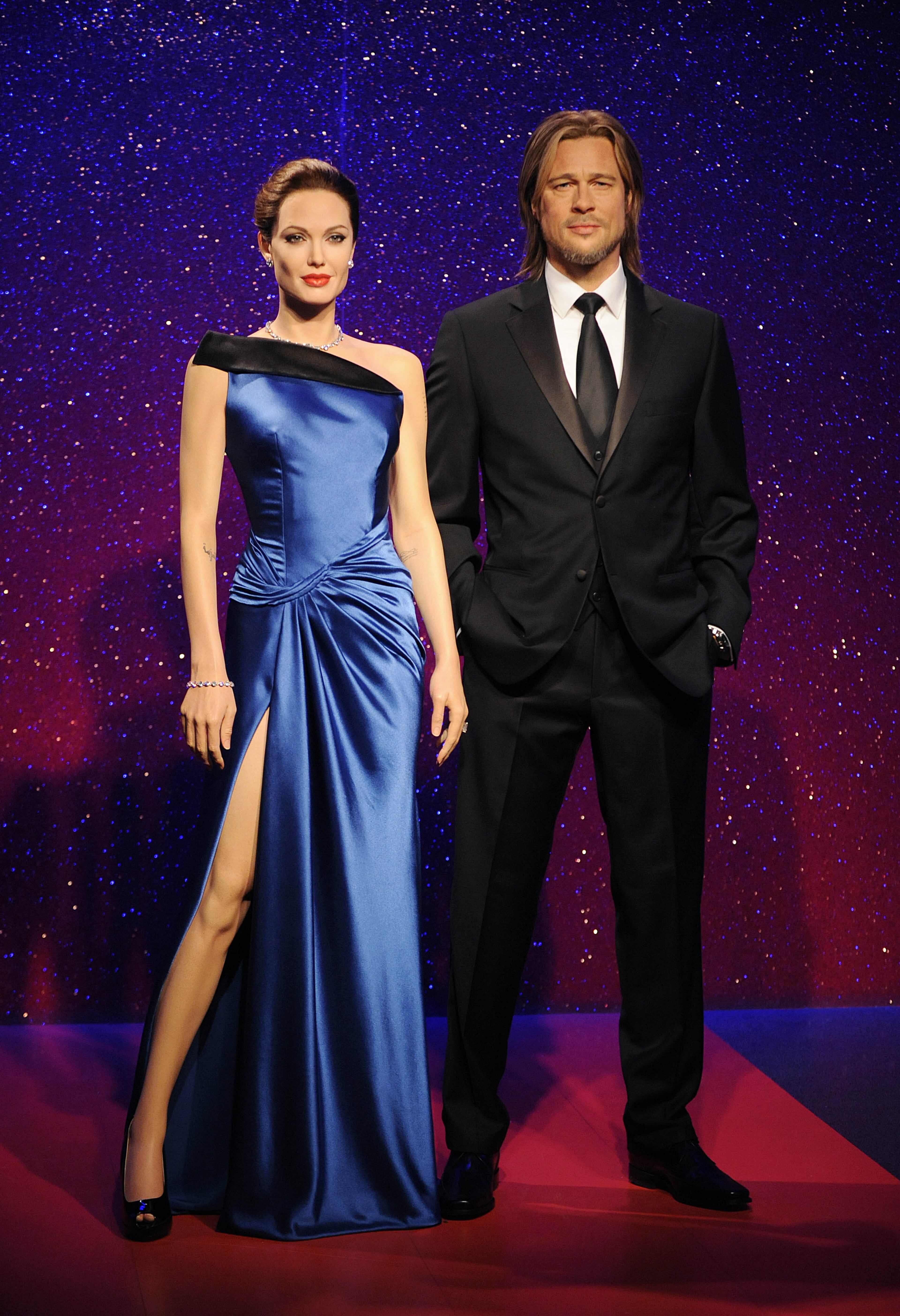 LONDON, UNITED KINGDOM - DECEMBER 17: Madame Tussauds unveil new wax figures for Brad Pitt and Angelina Jolie ahead of Brad's 50th birthday on December 18th at Madame Tussauds on December 17, 2013 in London, England. (Photo by Stuart C. Wilson/Getty Images)