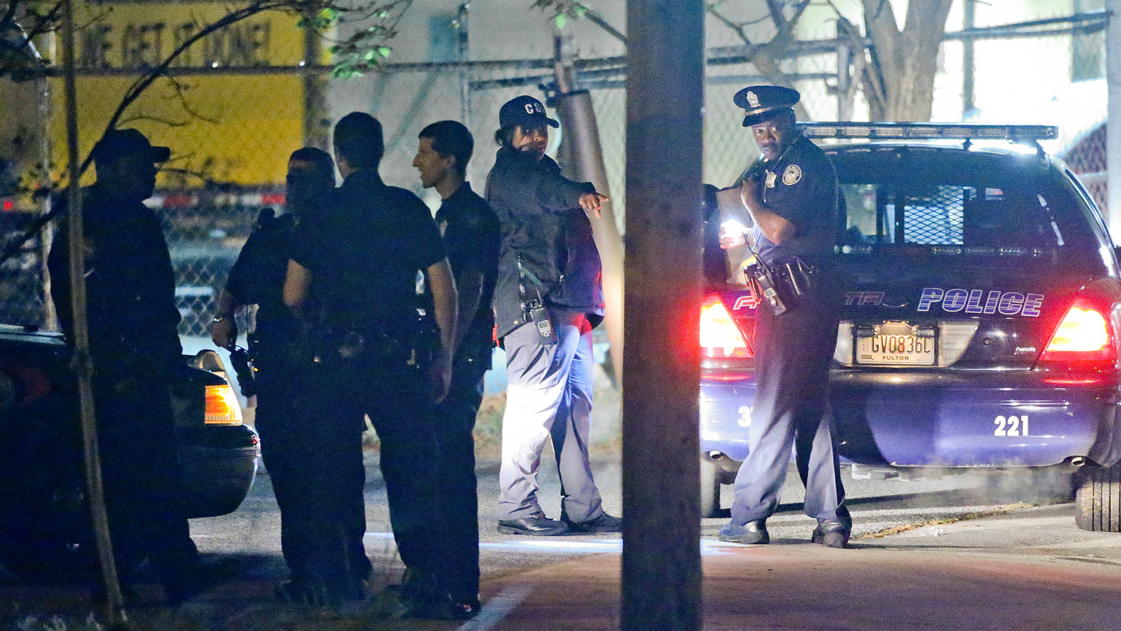 Police are investigating an early morning drive-by shooting outside a northwest Atlanta recording studio.