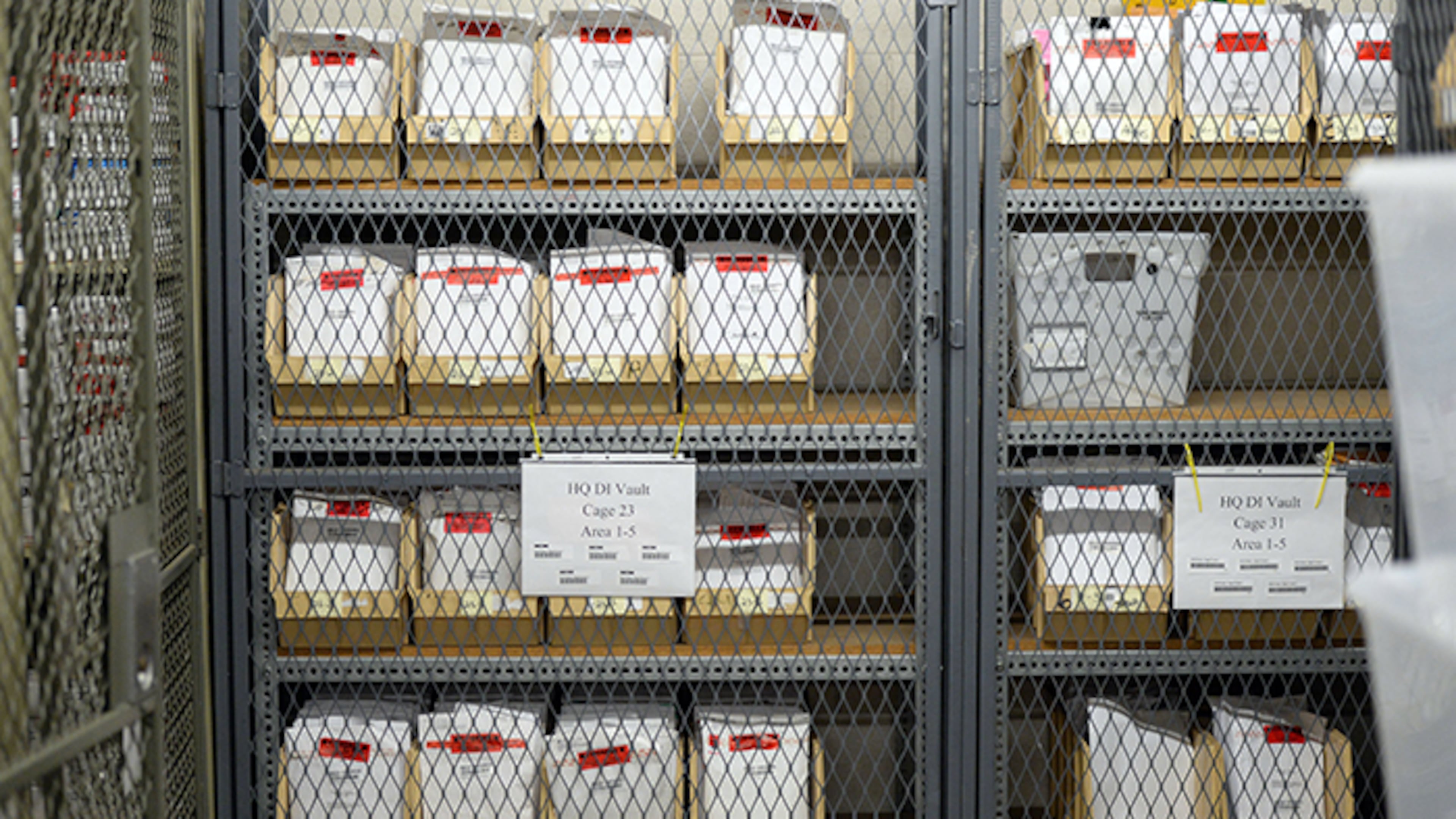 Rape kits -- typically a DNA swab in an envelope, with other evidence -- in the vault at the Georgia Bureau of Investigation last week. KENT D. JOHNSON/KDJOHNSON@AJC.COM
