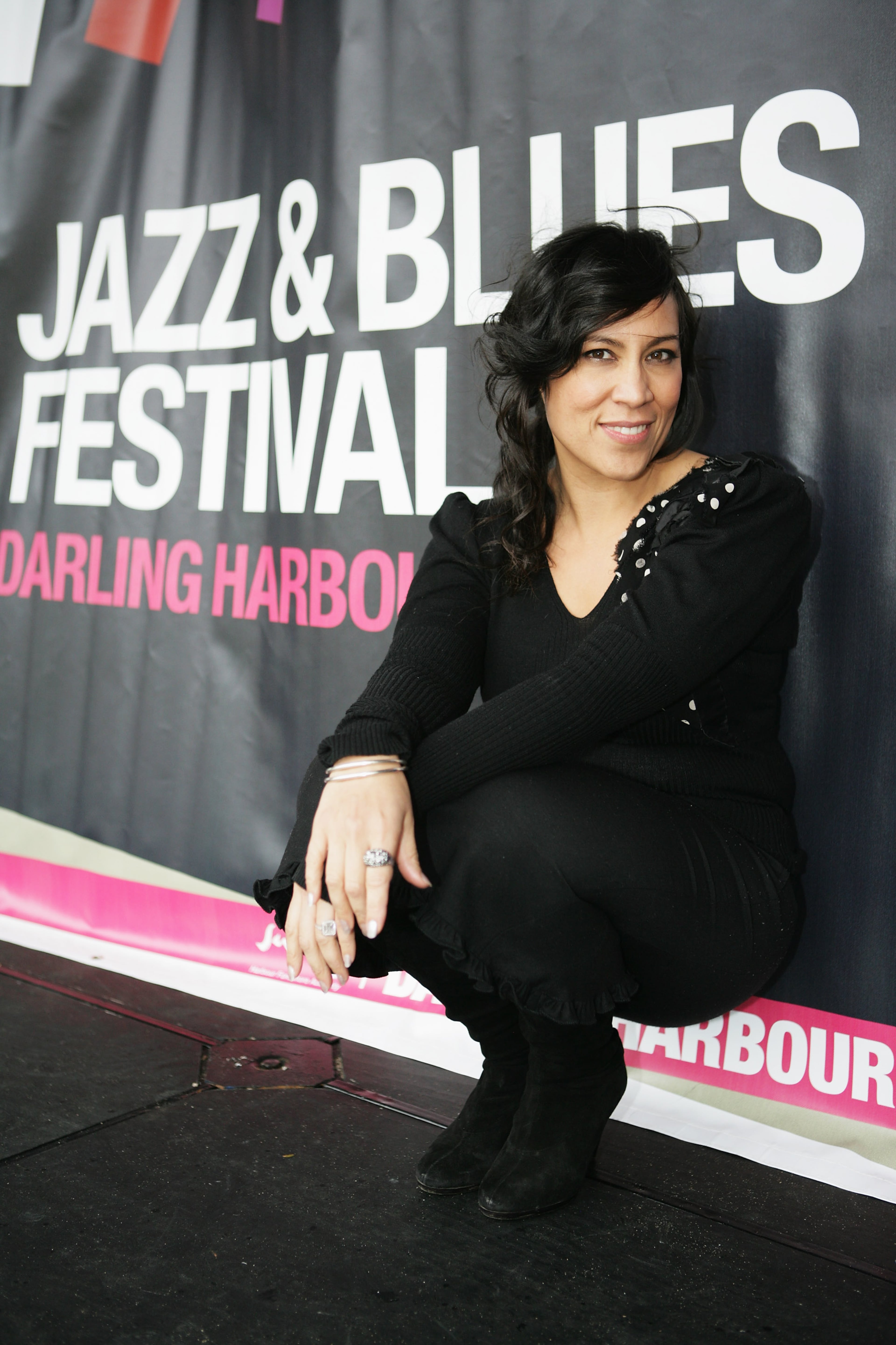 Singer Kate Cebrano attends the photocall ahead of the weekend's Jazz and Blues festival at Tumbalong Park, Darling Harbour, on June 8, 2007, in Sydney, Australia.