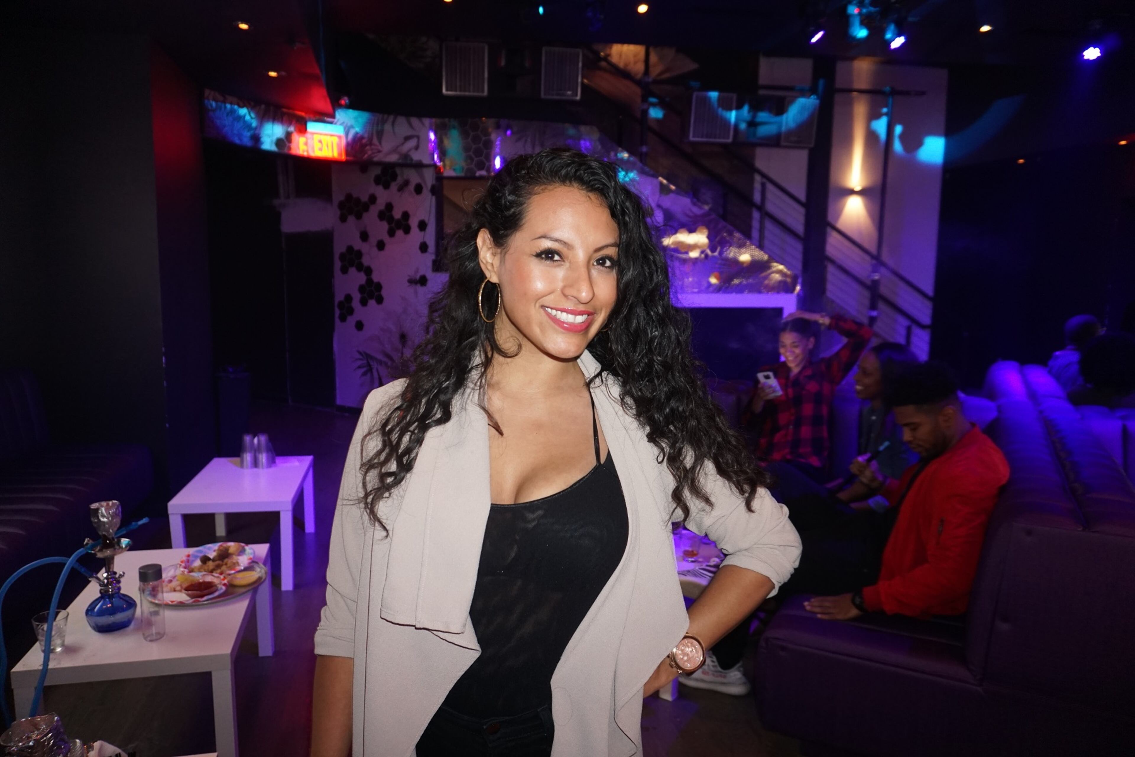 Ana Leon strikes a pose during Alibi Lounge's R&B Tuesday and Rooftop Party.