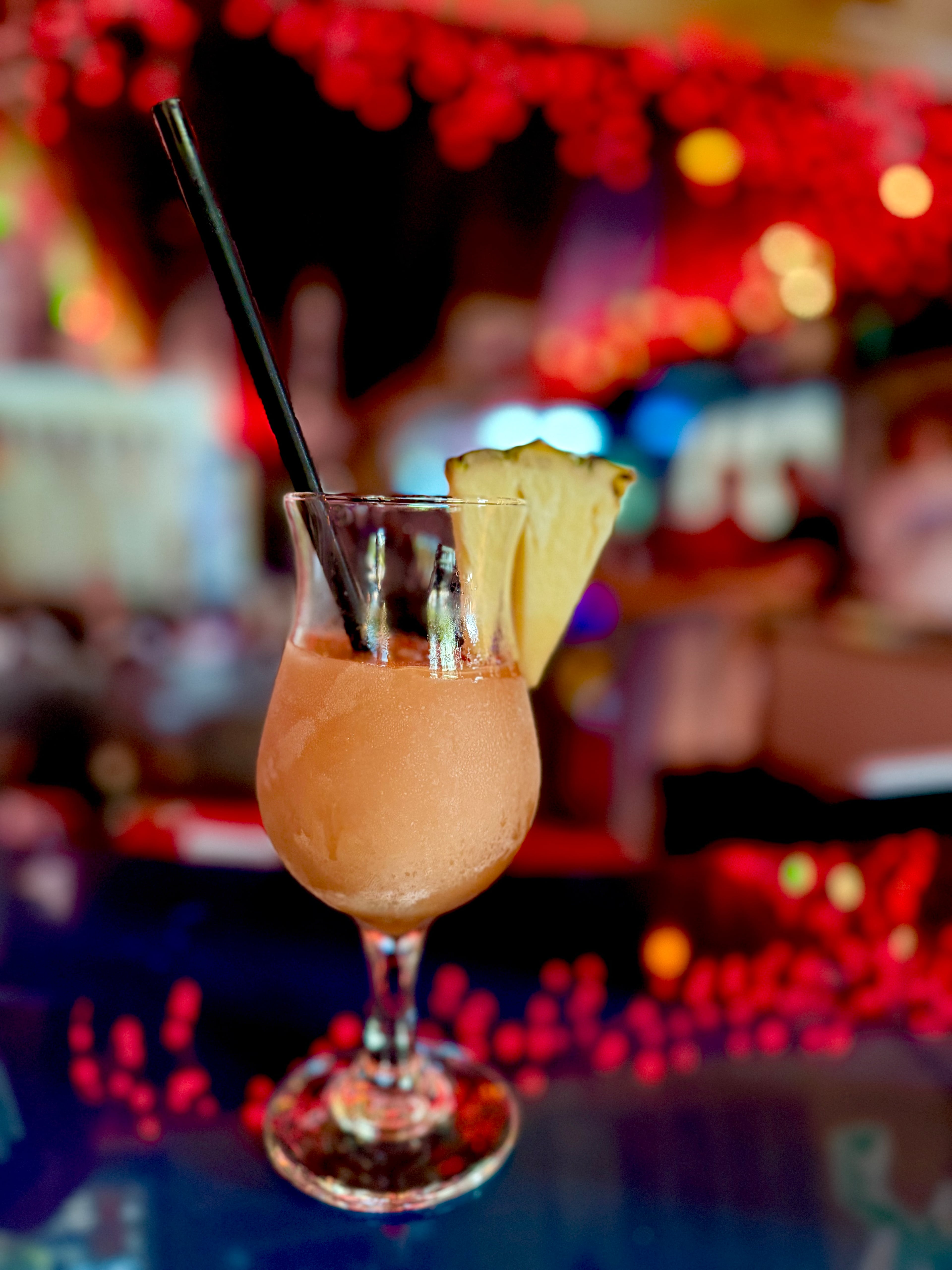 Among the many frozen cocktail choices at Gene's, you can't go wrong with the rum-based hurricane. (Angela Hansberger for the AJC)