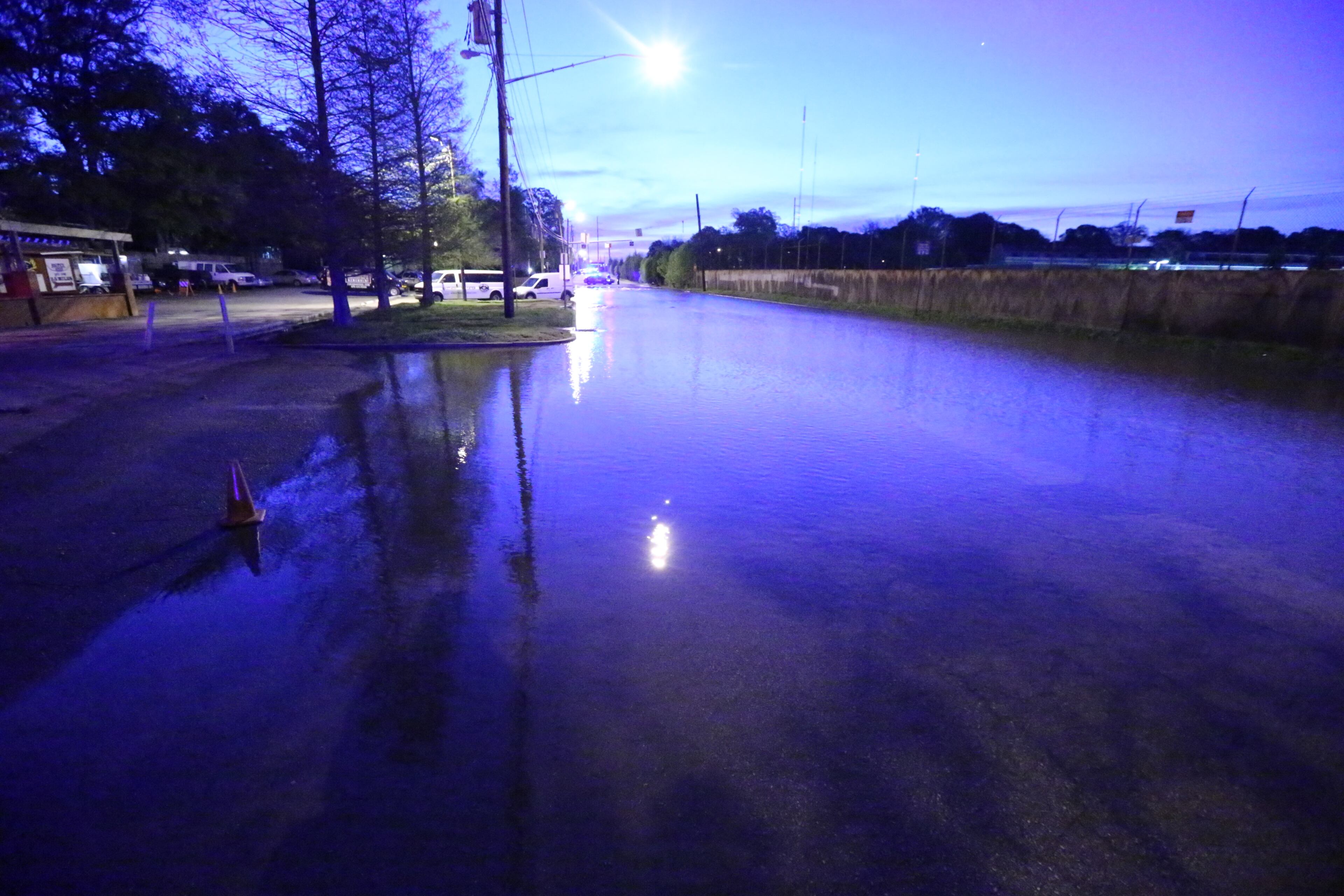 A major northeast Atlanta thoroughfare was shut down Thursday morning after a water main break left deep standing water in the roadway. The break, near the intersection of DeKalb Avenue and Elmira Place, was reported just before 6 a.m.