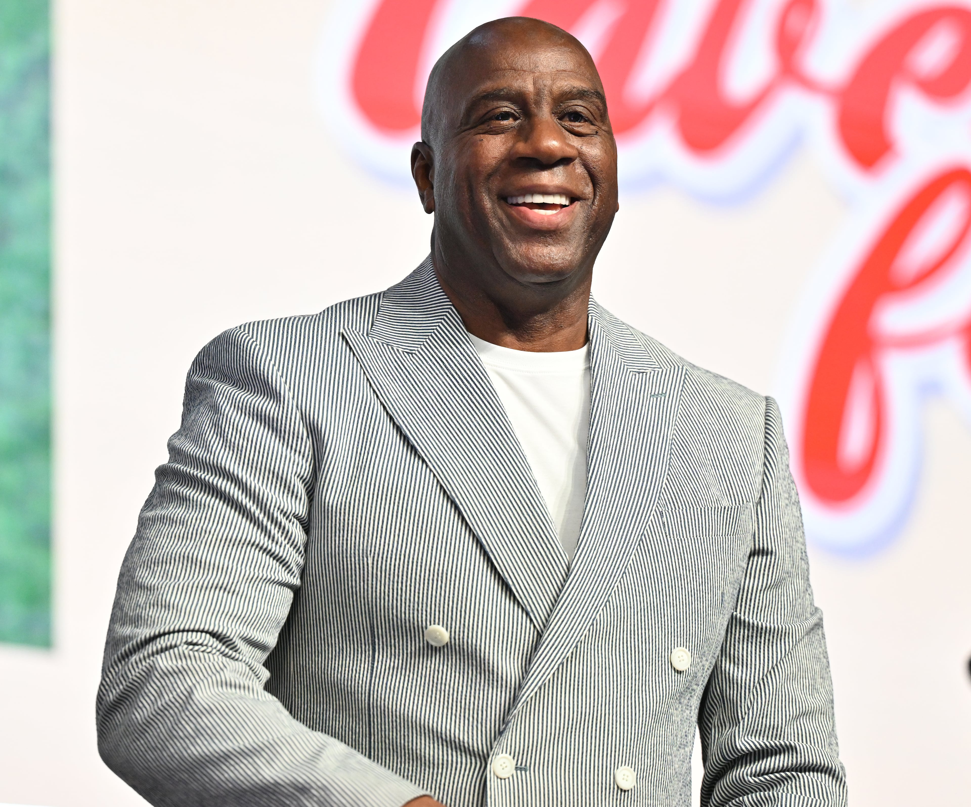 Magic Johnson will deliver the commencement speech at Tuskegee University. (Photo by Paras Griffin/Getty Images)