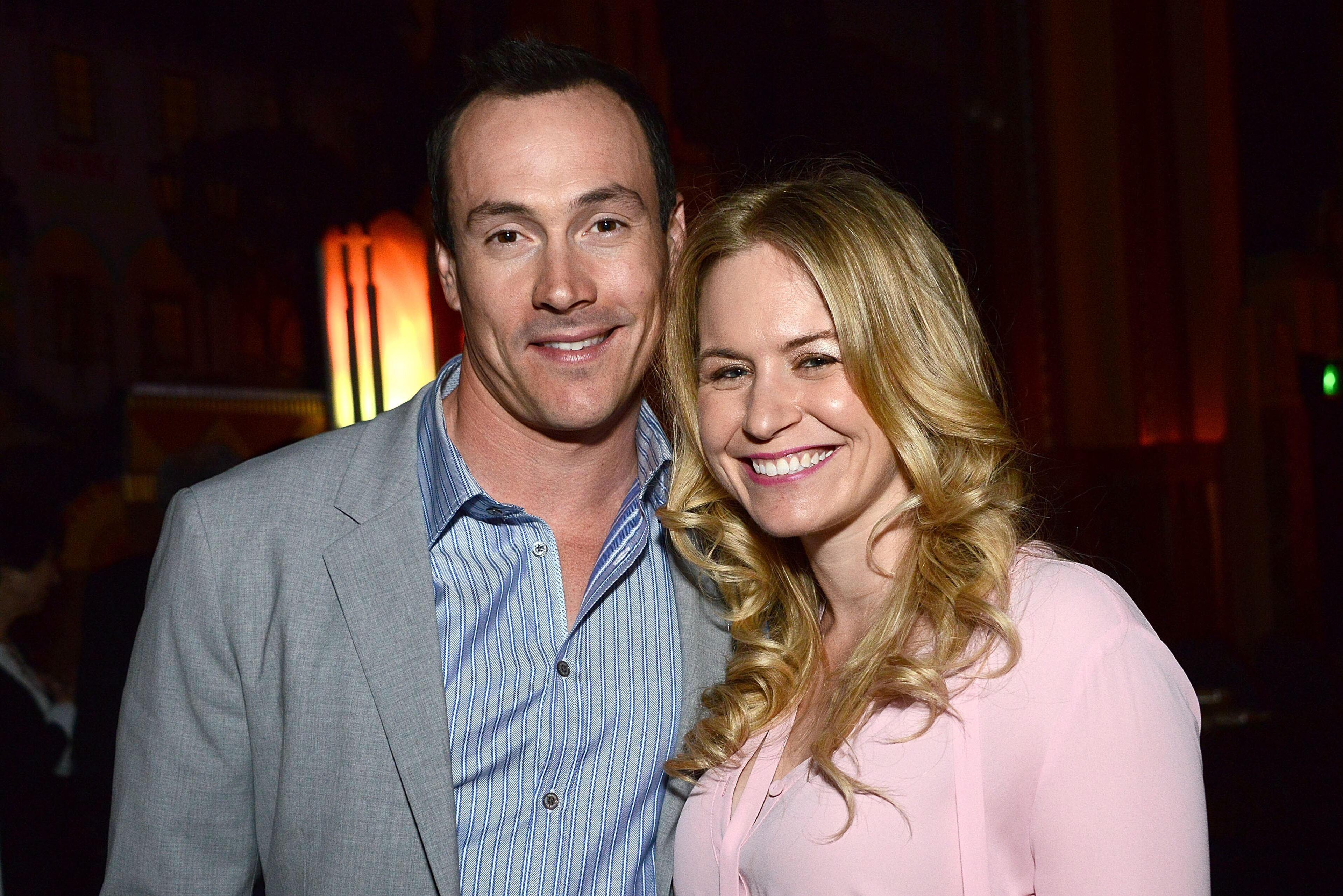FILE - DECEMBER 23: Actor Chris Klein got engaged to Laina Rose Thyfault over the weekend. WESTWOOD, CA - APRIL 09: Chris Klein and Laina Rose Thyfault attend the after party of Screen Media Films' premiere of 'Authors Anonymous' at on April 9, 2014 in Westwood, California. (Photo by Araya Diaz/Getty Images)